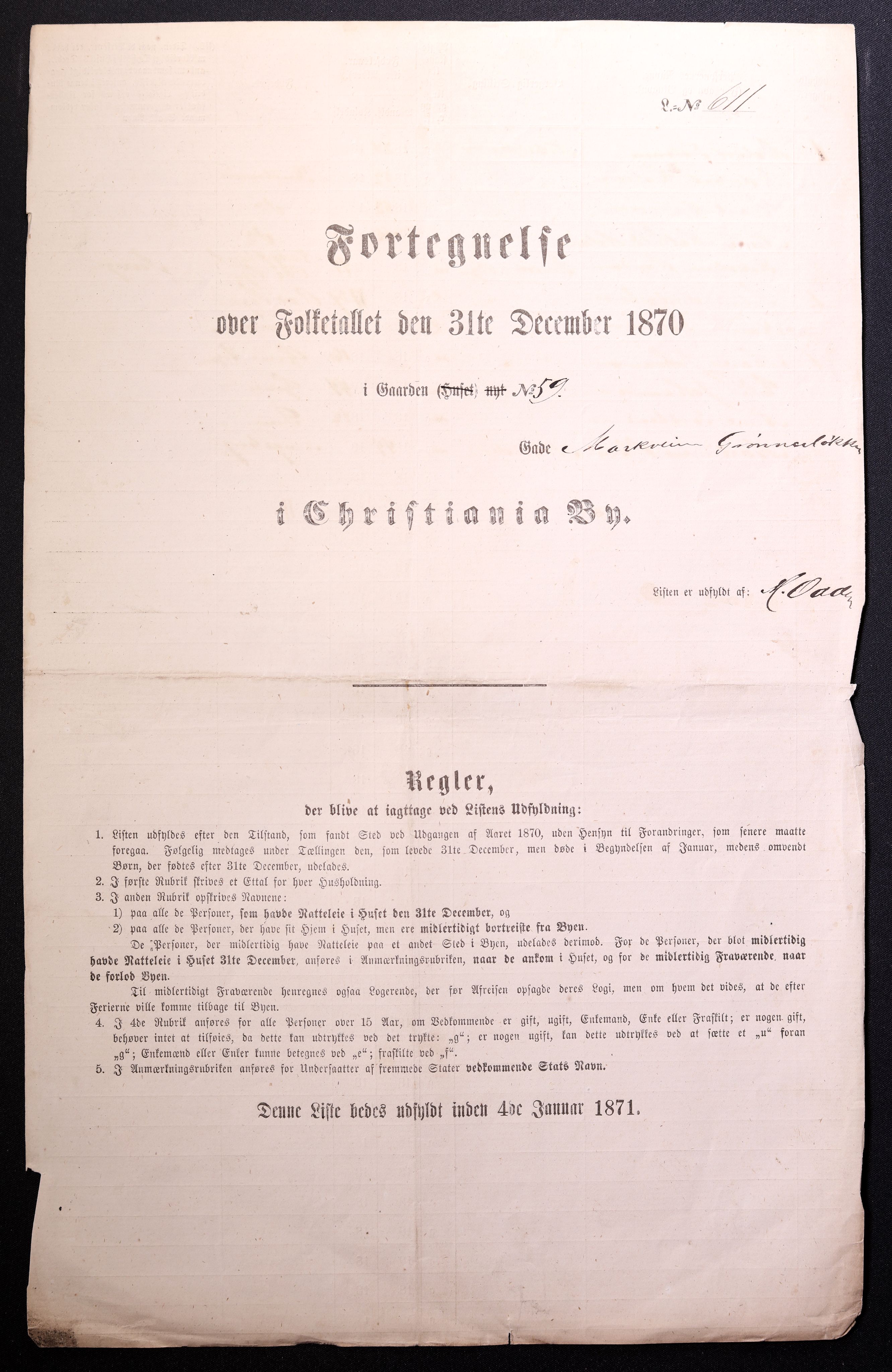 RA, Folketelling 1870 for 0301 Kristiania kjøpstad, 1870, s. 2245