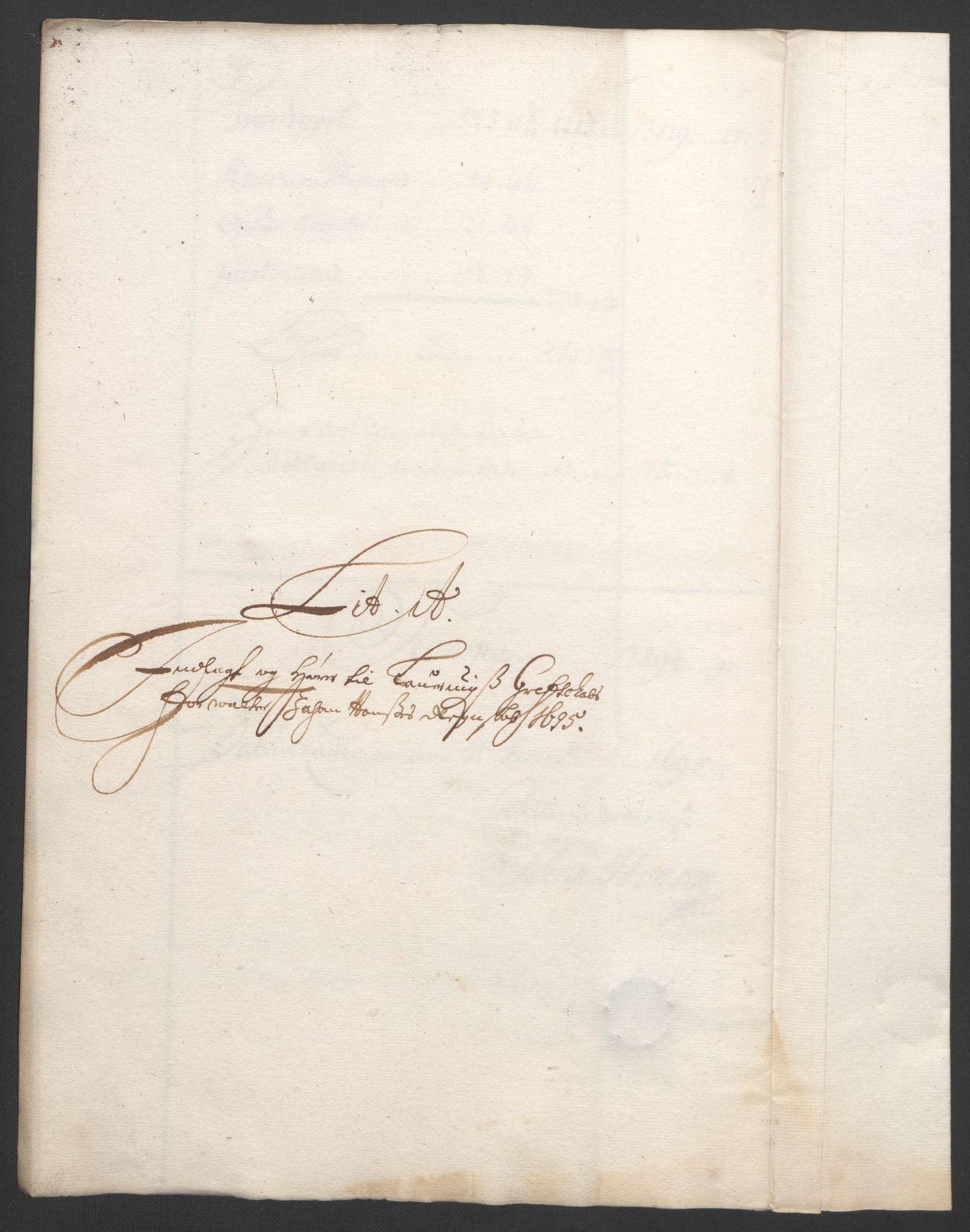 Rentekammeret inntil 1814, Reviderte regnskaper, Fogderegnskap, RA/EA-4092/R33/L1974: Fogderegnskap Larvik grevskap, 1693-1695, s. 202