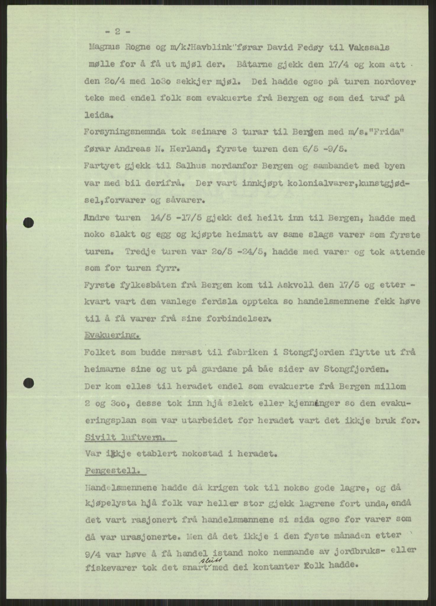 Forsvaret, Forsvarets krigshistoriske avdeling, RA/RAFA-2017/Y/Ya/L0015: II-C-11-31 - Fylkesmenn.  Rapporter om krigsbegivenhetene 1940., 1940, s. 502