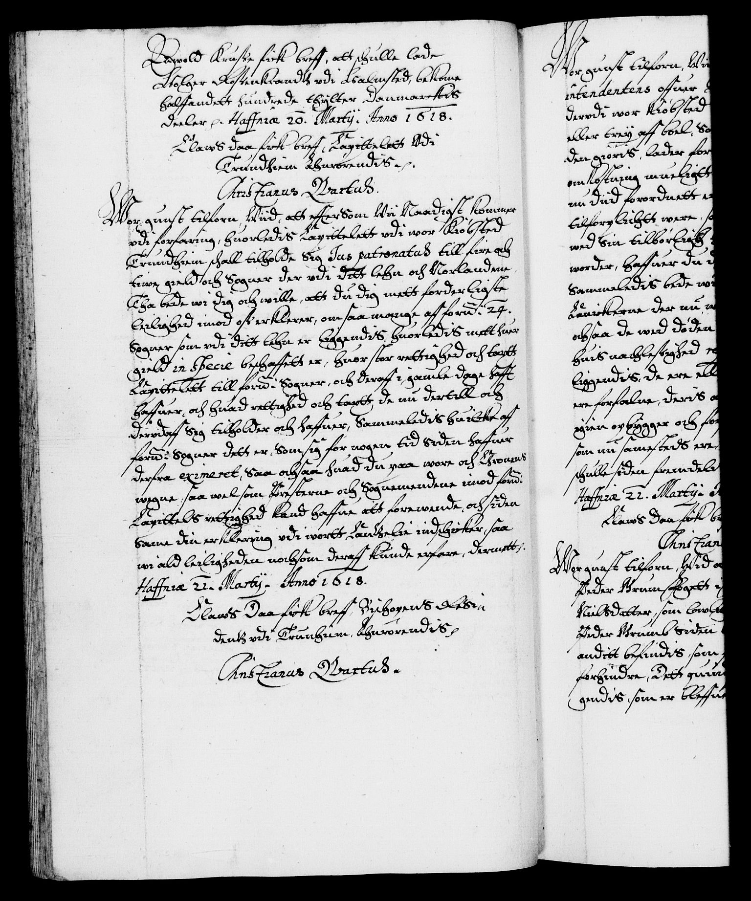 Danske Kanselli 1572-1799, AV/RA-EA-3023/F/Fc/Fca/Fcab/L0004: Norske tegnelser (mikrofilm), 1617-1627, s. 68b