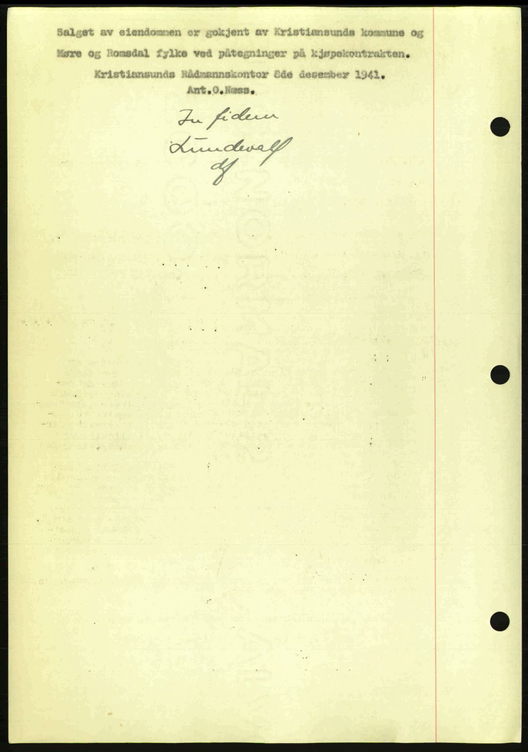 Kristiansund byfogd, AV/SAT-A-4587/A/27: Pantebok nr. 34, 1941-1945, Dagboknr: 17/1942
