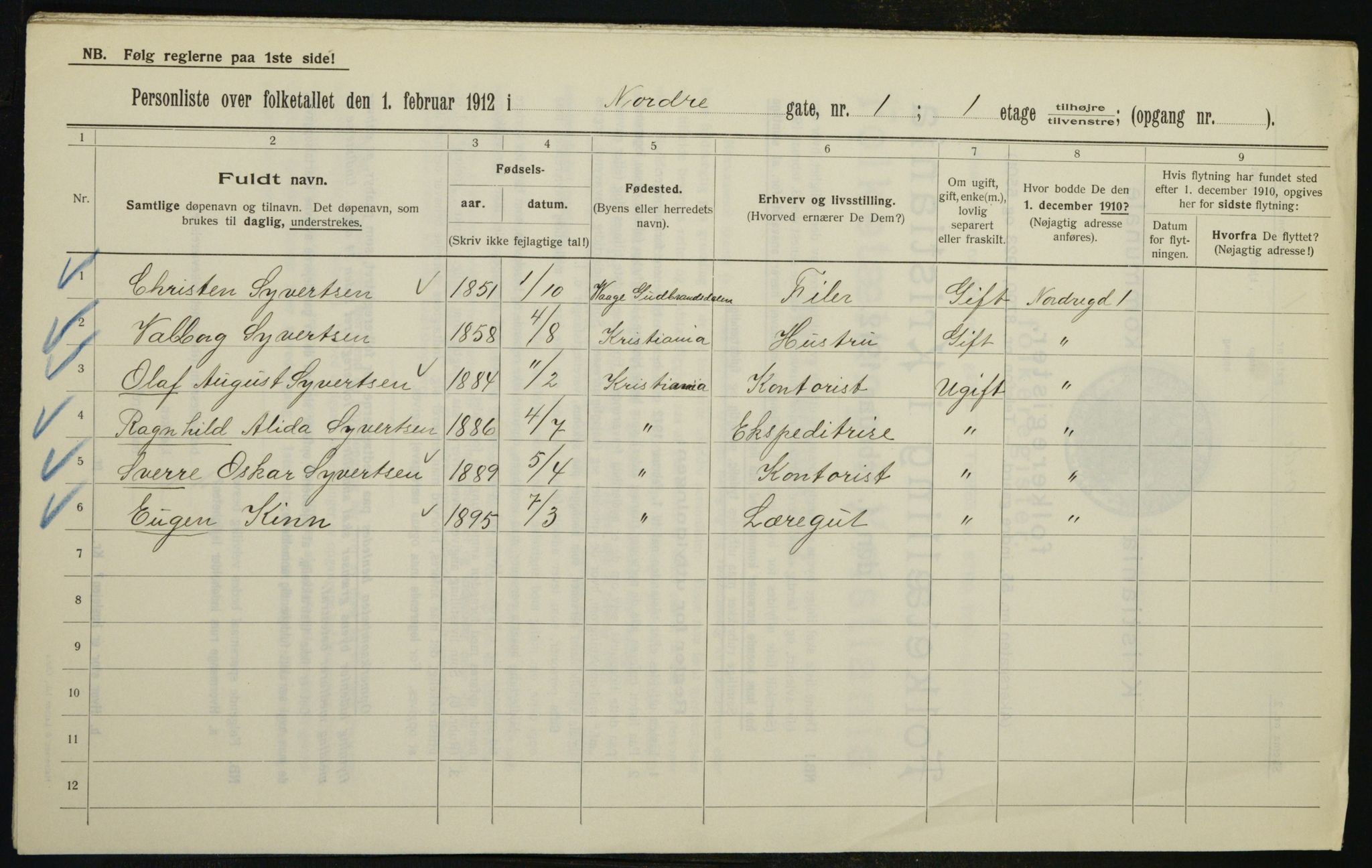 OBA, Kommunal folketelling 1.2.1912 for Kristiania, 1912, s. 73688