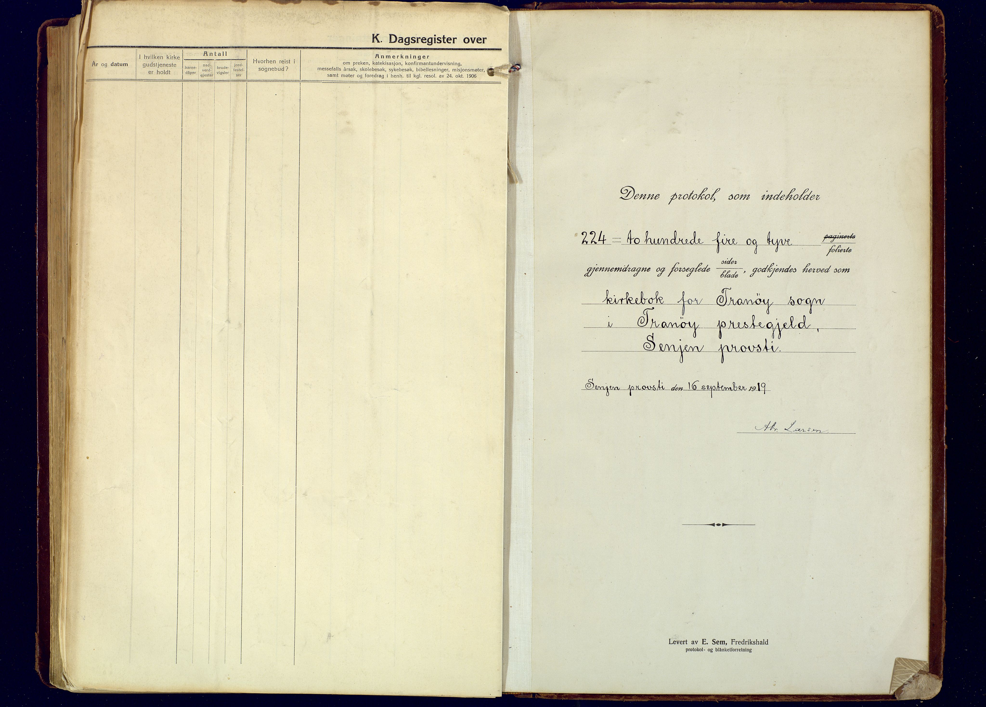 Tranøy sokneprestkontor, AV/SATØ-S-1313/I/Ia/Iaa/L0016kirke: Ministerialbok nr. 16, 1919-1932