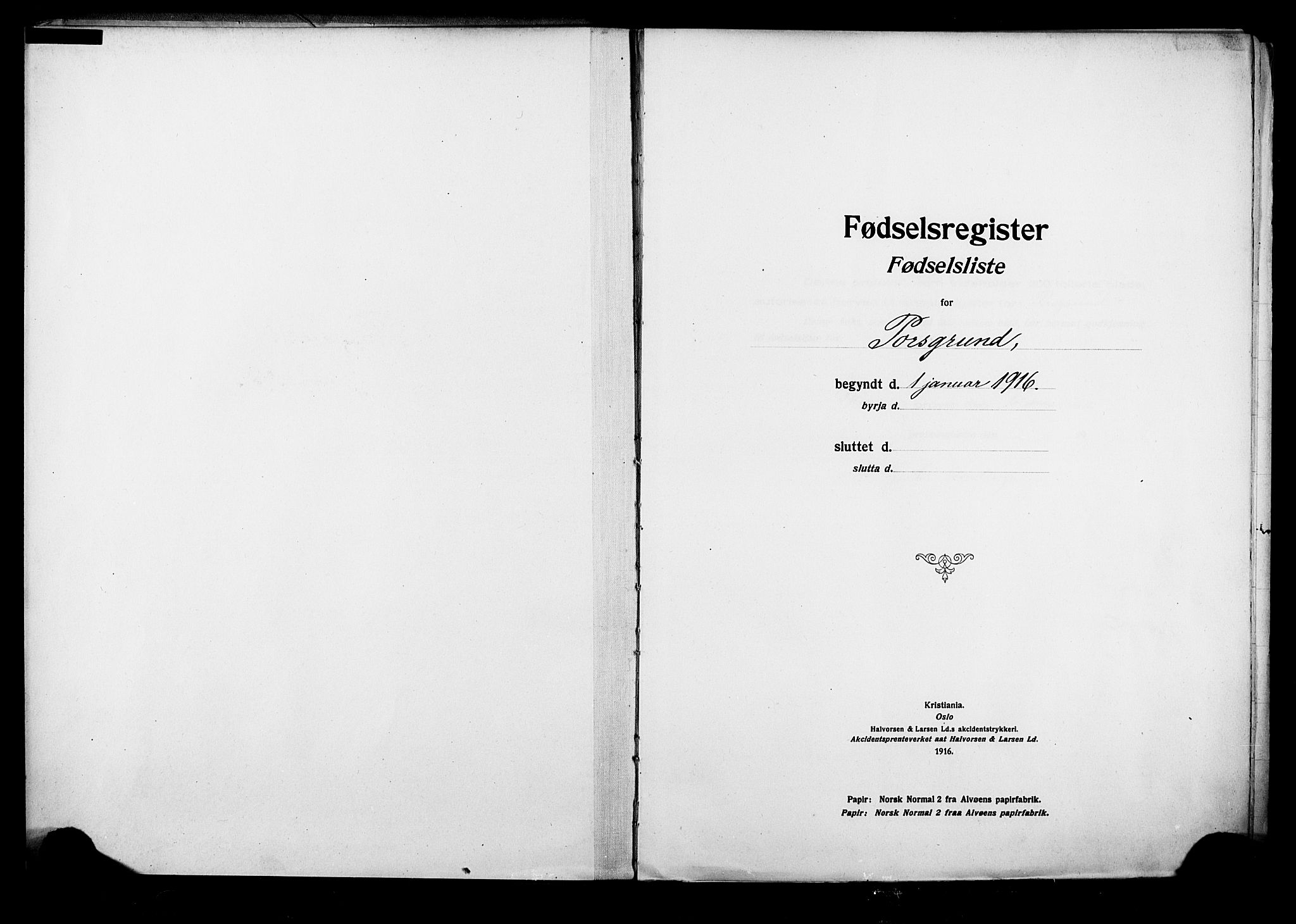 Porsgrunn kirkebøker , AV/SAKO-A-104/J/Ja/L0001: Fødselsregister nr. 1, 1916-1929