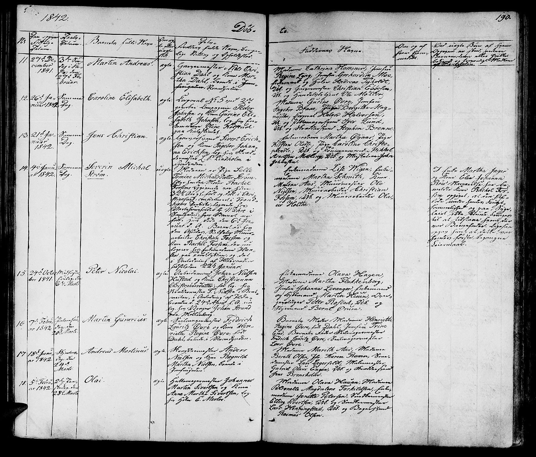 Ministerialprotokoller, klokkerbøker og fødselsregistre - Sør-Trøndelag, AV/SAT-A-1456/602/L0136: Klokkerbok nr. 602C04, 1833-1845, s. 190