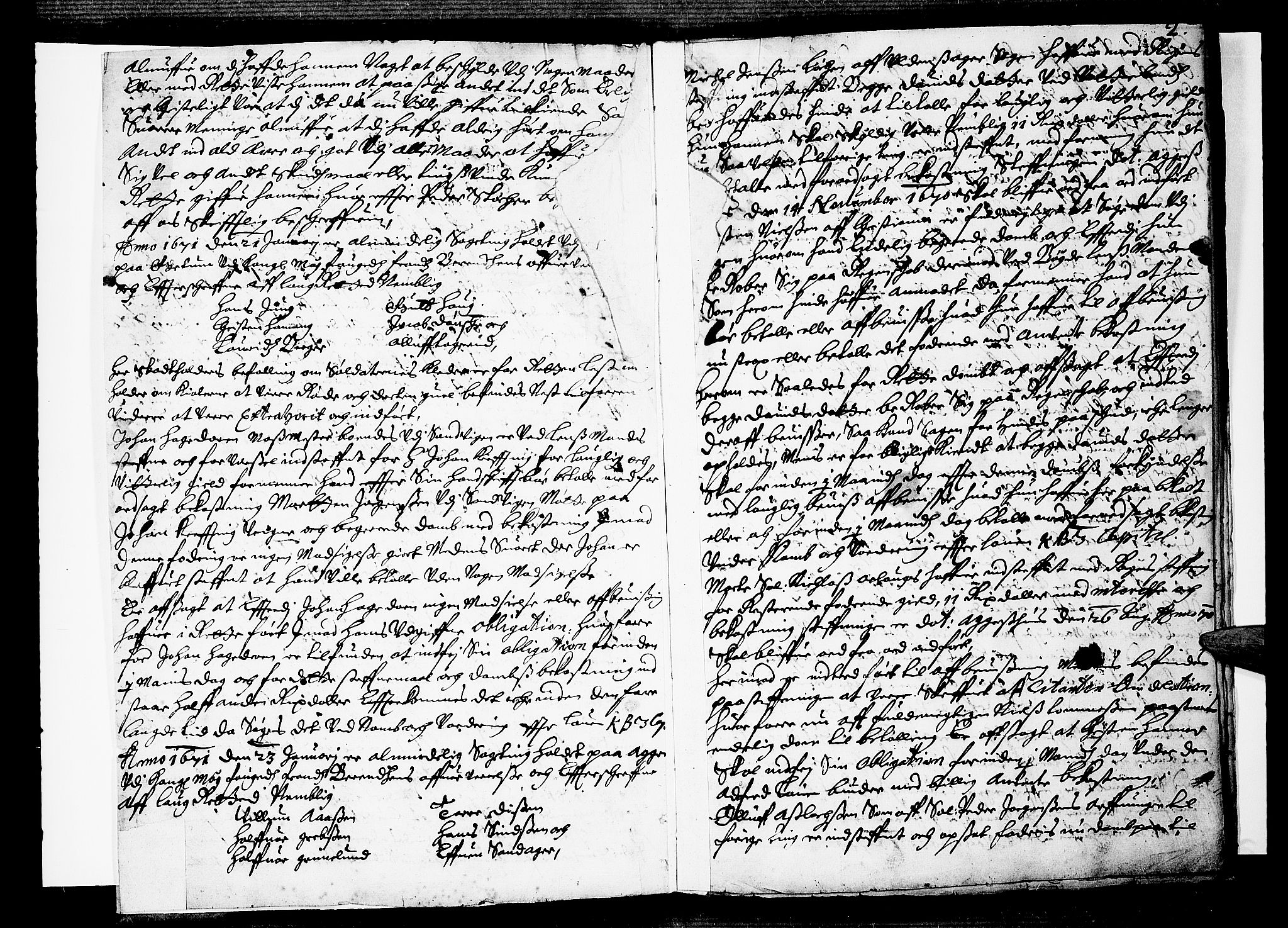 Aker sorenskriveri, AV/SAO-A-10895/F/Fb/L0002/0010: Tingbøker, nr. 6-11 / Tingbok nr. 10, 1671, s. 1b-2a