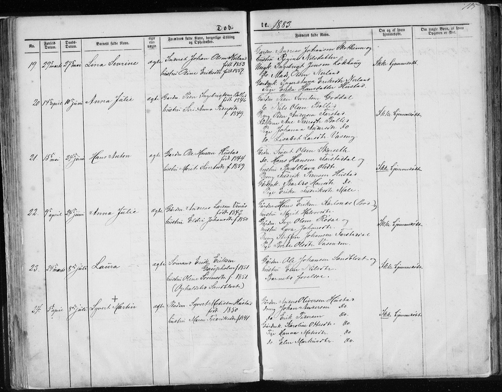 Ministerialprotokoller, klokkerbøker og fødselsregistre - Møre og Romsdal, SAT/A-1454/567/L0782: Klokkerbok nr. 567C02, 1867-1886, s. 105