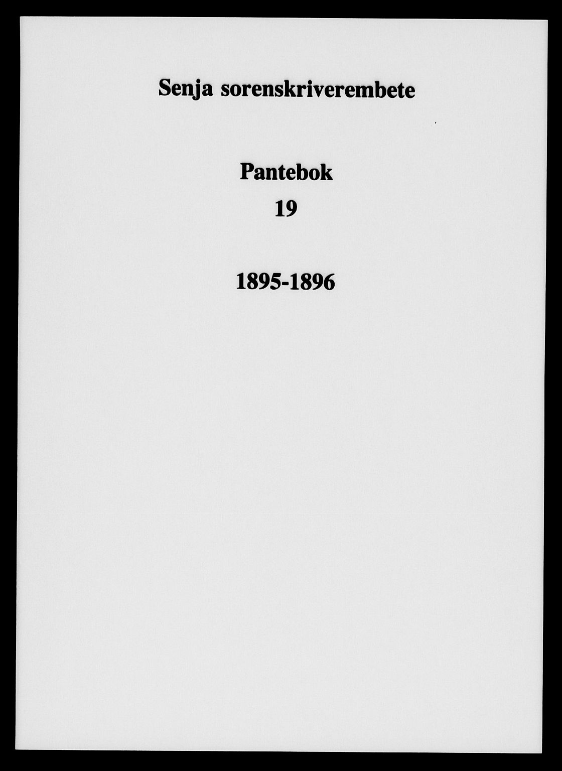 Senja sorenskriveri 1855-, SATØ/S-0048/1/H/Hd/L0019: Pantebok nr. 19, 1895-1896