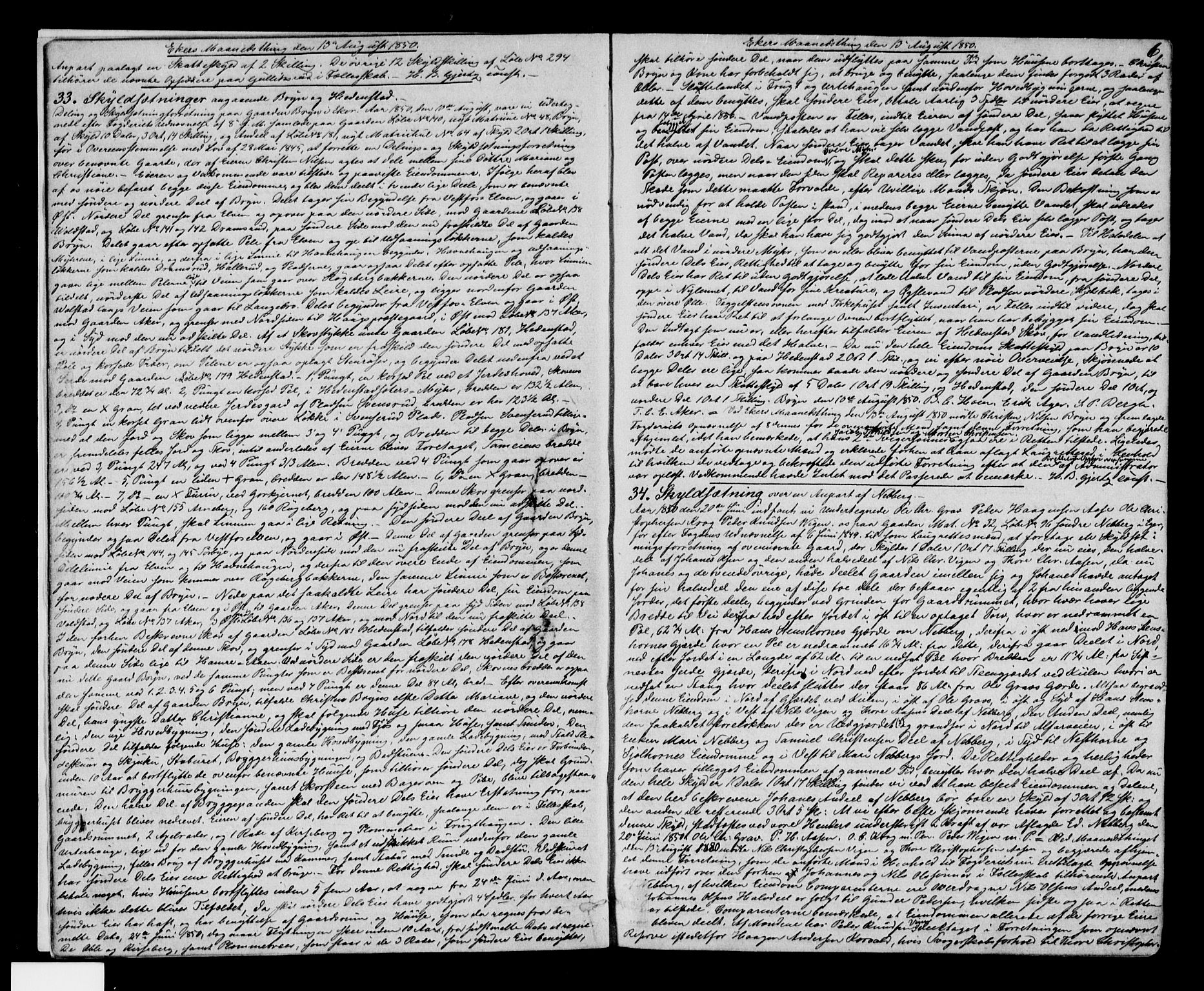 Eiker, Modum og Sigdal sorenskriveri, SAKO/A-123/G/Ga/Gaa/L0013a: Pantebok nr. I 13a, 1850-1852, s. 6