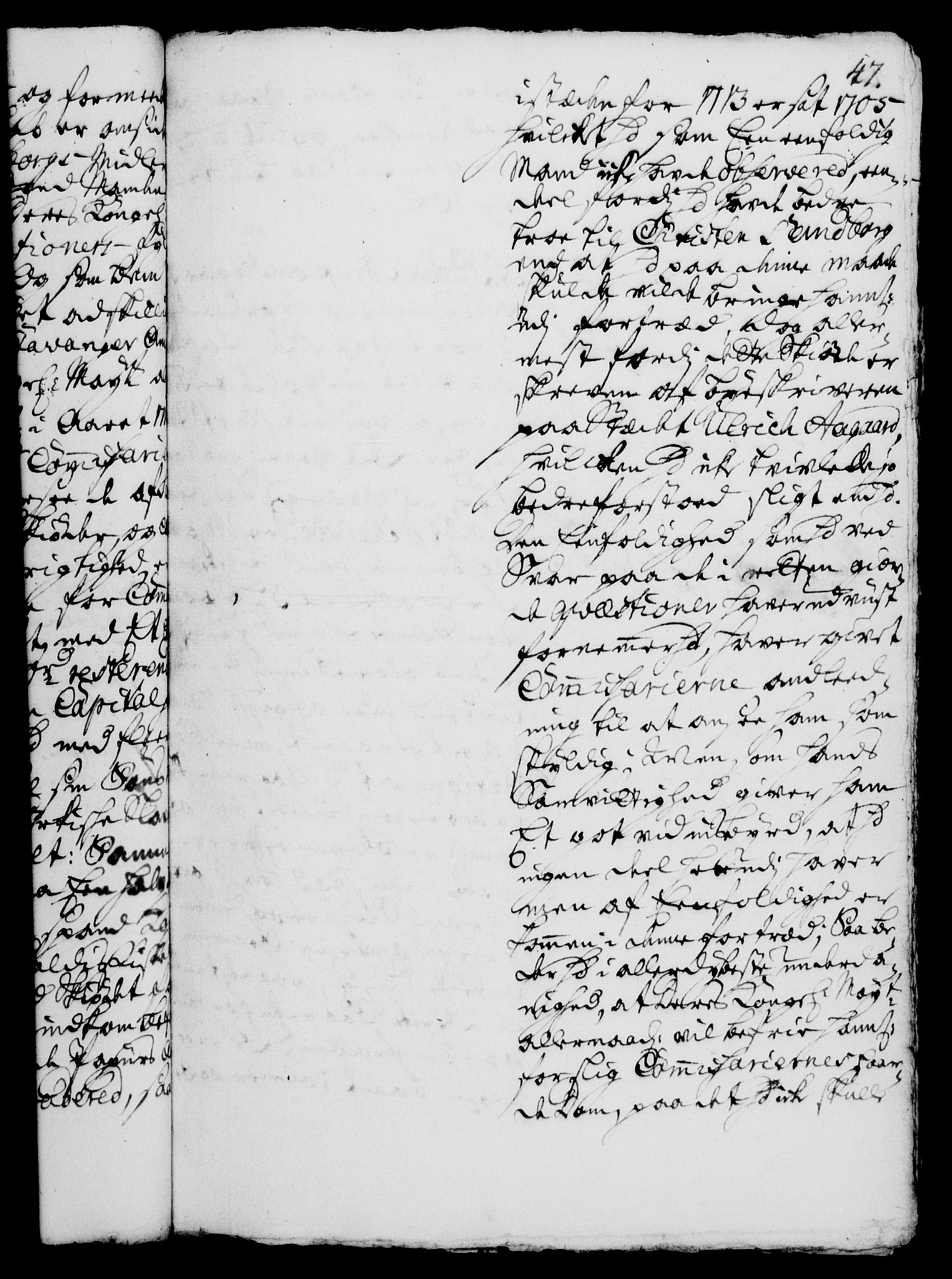 Rentekammeret, Kammerkanselliet, RA/EA-3111/G/Gh/Gha/L0003: Norsk ekstraktmemorialprotokoll, sak. 600-765 (merket RK 53.48), 1720-1721, s. 47