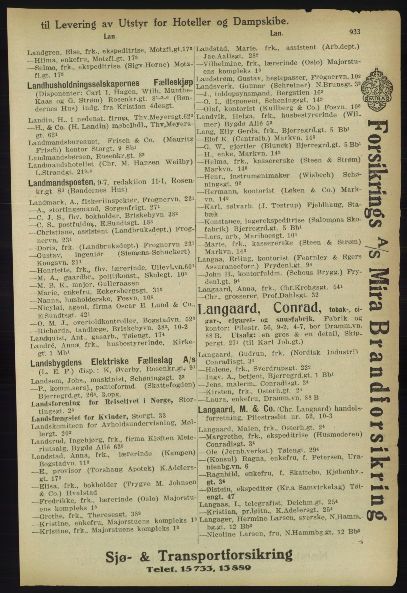 Kristiania/Oslo adressebok, PUBL/-, 1918, s. 958