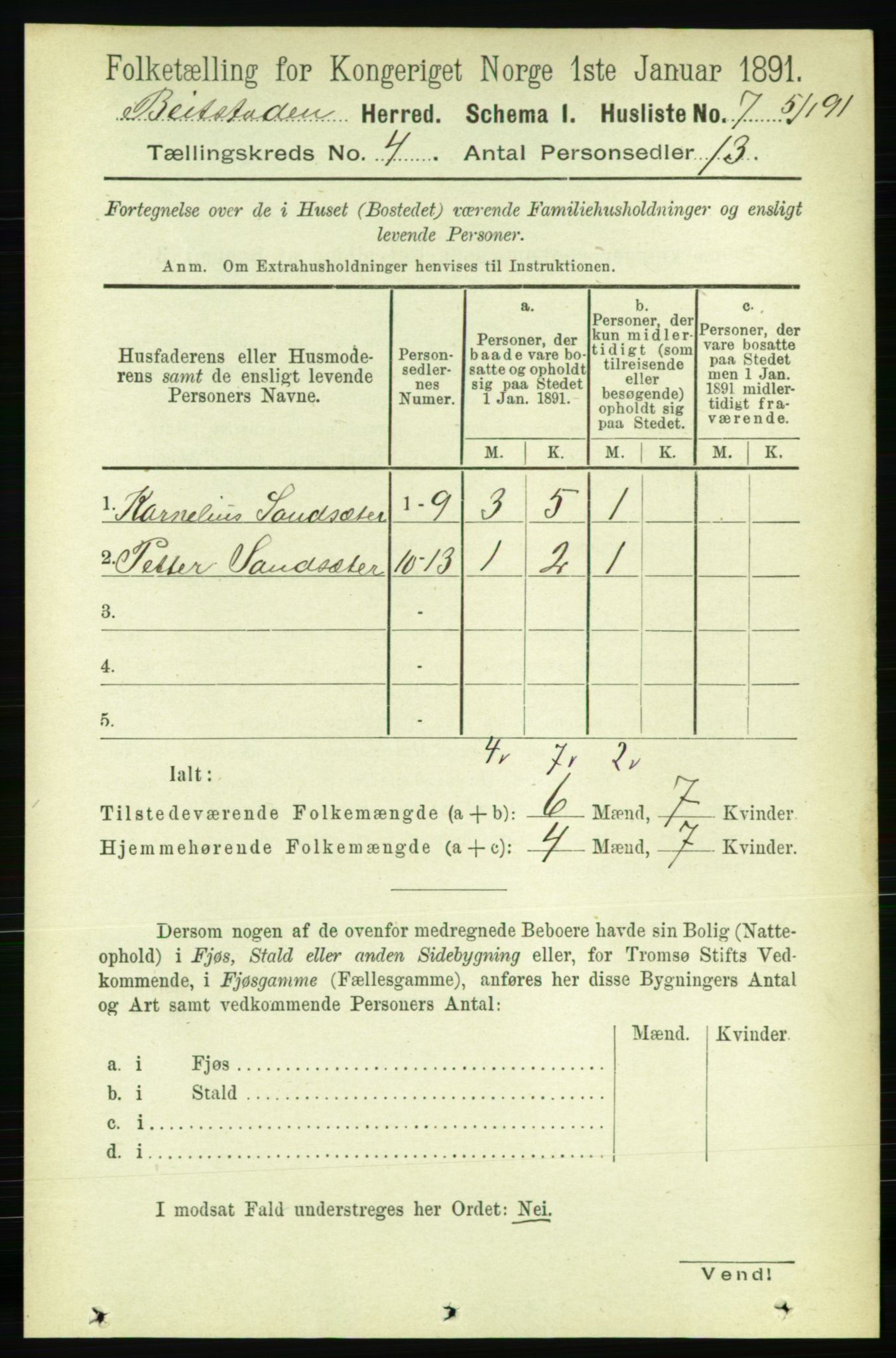 RA, Folketelling 1891 for 1727 Beitstad herred, 1891, s. 972