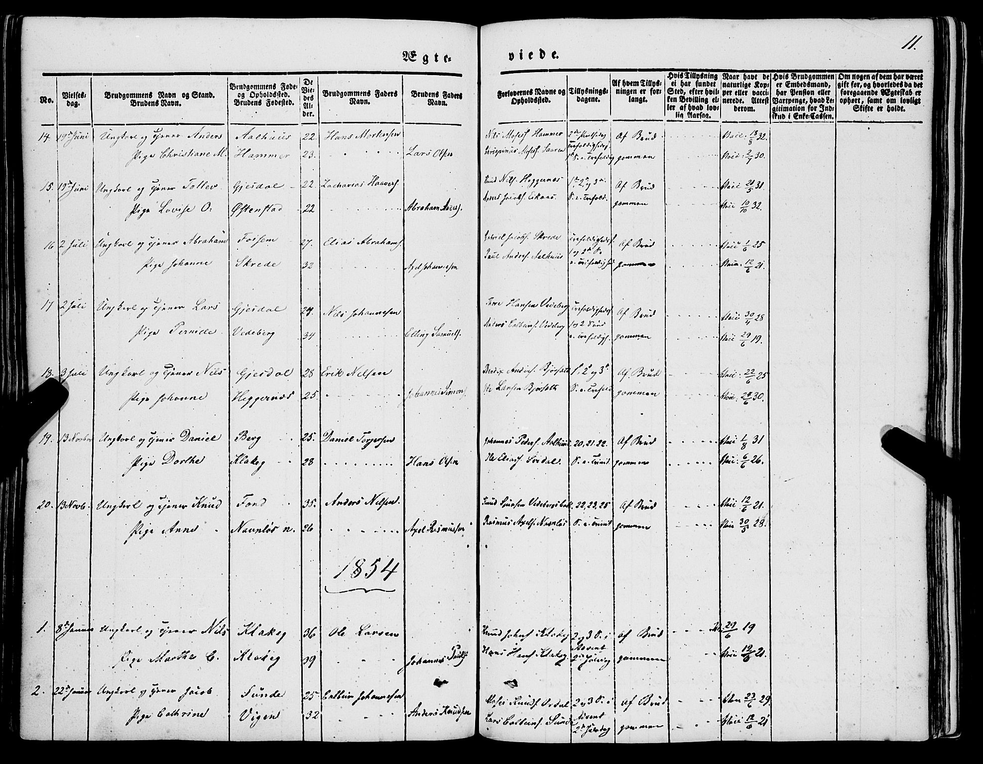 Jølster sokneprestembete, AV/SAB-A-80701/H/Haa/Haaa/L0010: Ministerialbok nr. A 10, 1847-1865, s. 11