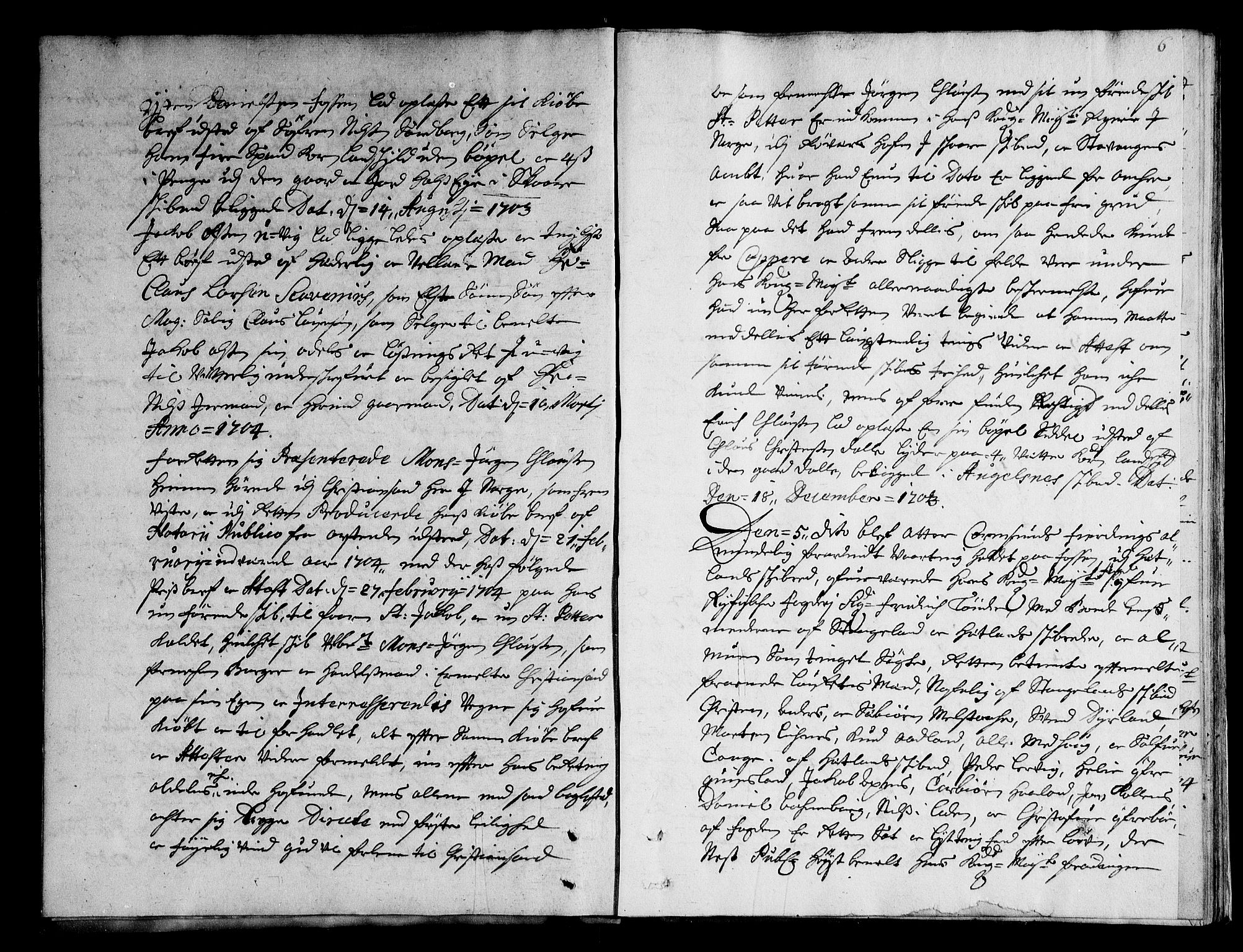 Ryfylke tingrett, AV/SAST-A-100055/001/I/IB/IBBa/L0035: Tingbok, Karmsund og Hesby, 1704, s. 5b-6a