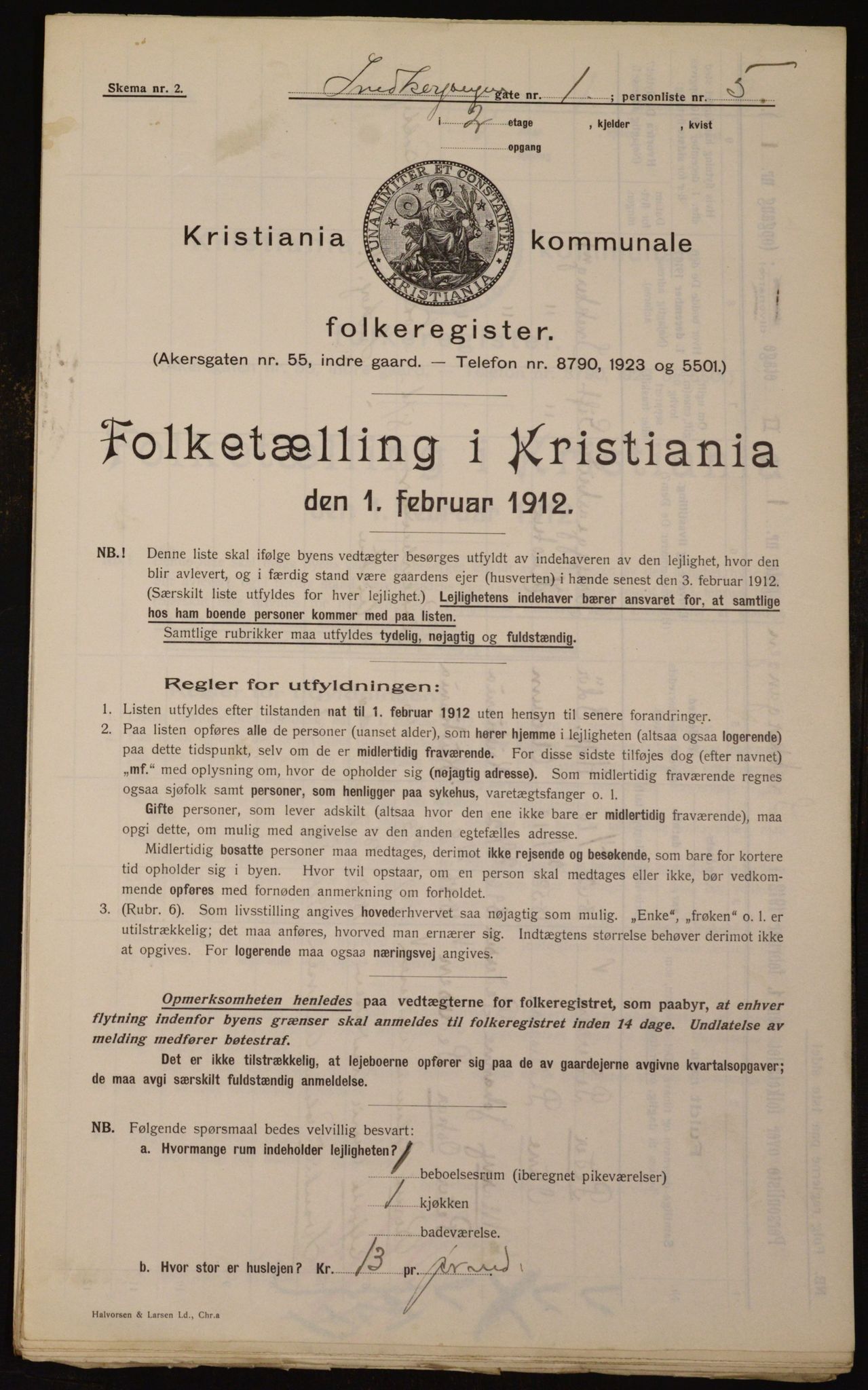 OBA, Kommunal folketelling 1.2.1912 for Kristiania, 1912, s. 98229