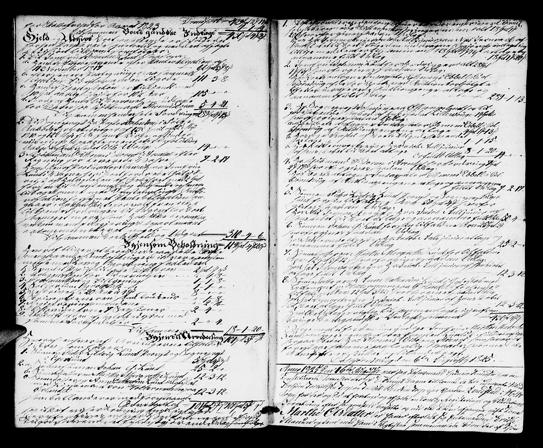 Holt sorenskriveri, AV/SAK-1221-0002/H/Hc/L0001: Skifteprotokoll nr. 1 med register, 1823-1827, s. 6b-7a