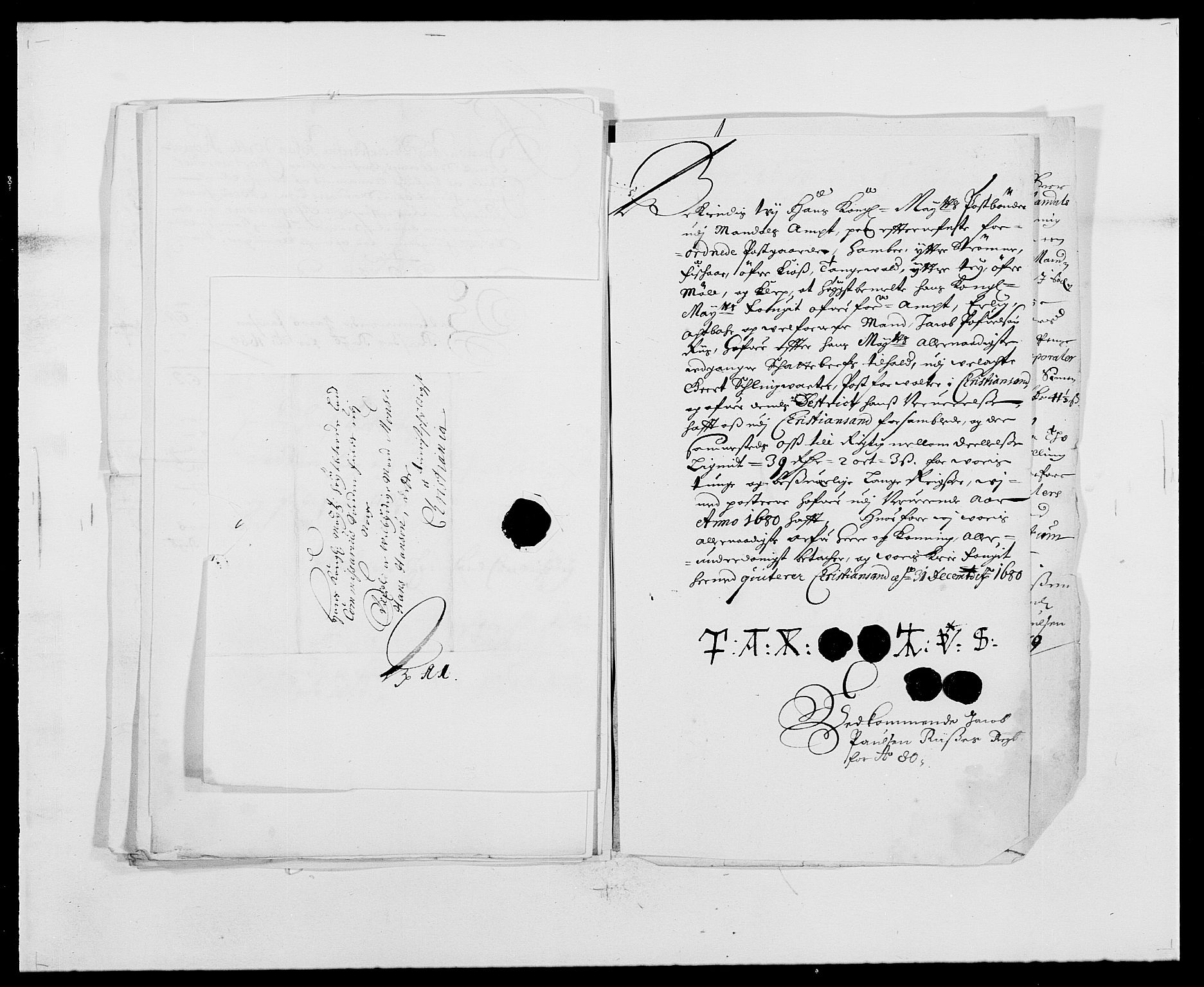 Rentekammeret inntil 1814, Reviderte regnskaper, Fogderegnskap, AV/RA-EA-4092/R42/L2540: Mandal fogderi, 1676-1680, s. 224