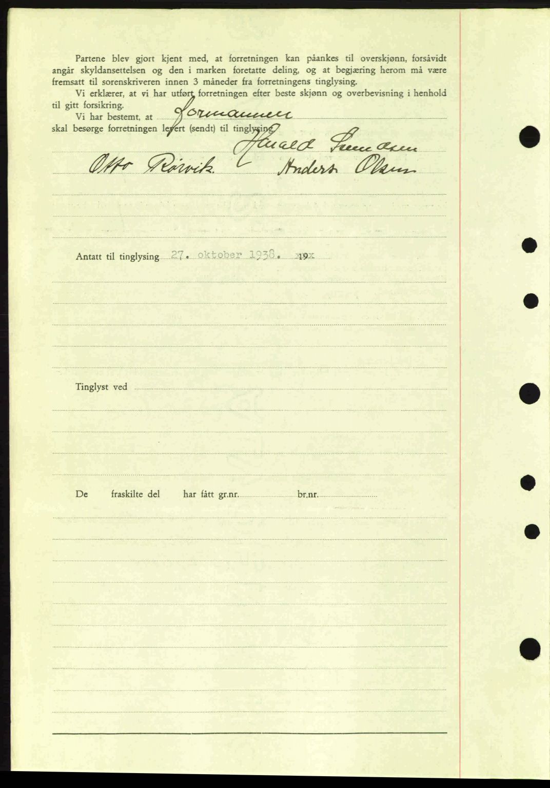 Moss sorenskriveri, SAO/A-10168: Pantebok nr. A5, 1938-1939, Dagboknr: 2306/1938
