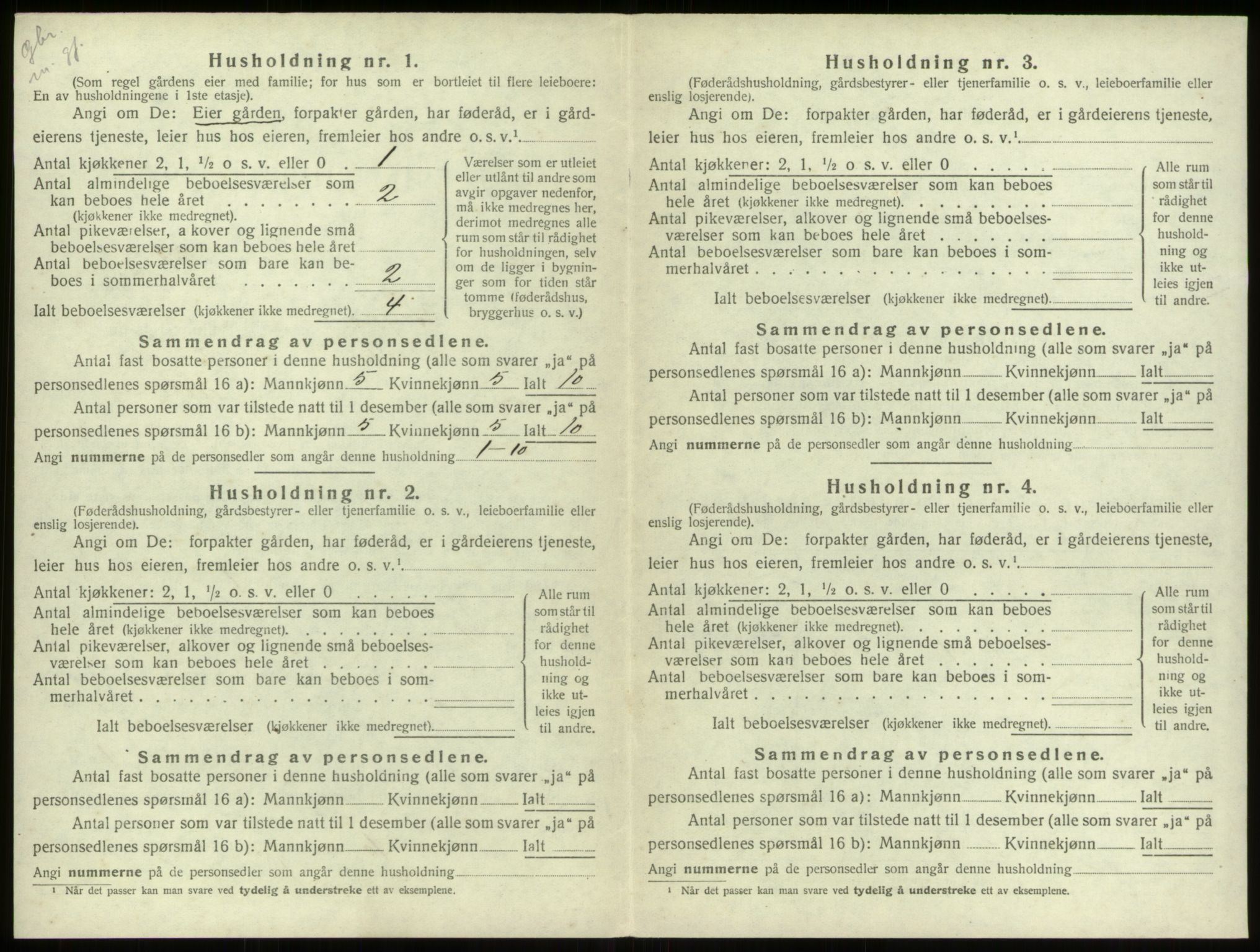 SAB, Folketelling 1920 for 1448 Stryn herred, 1920, s. 284