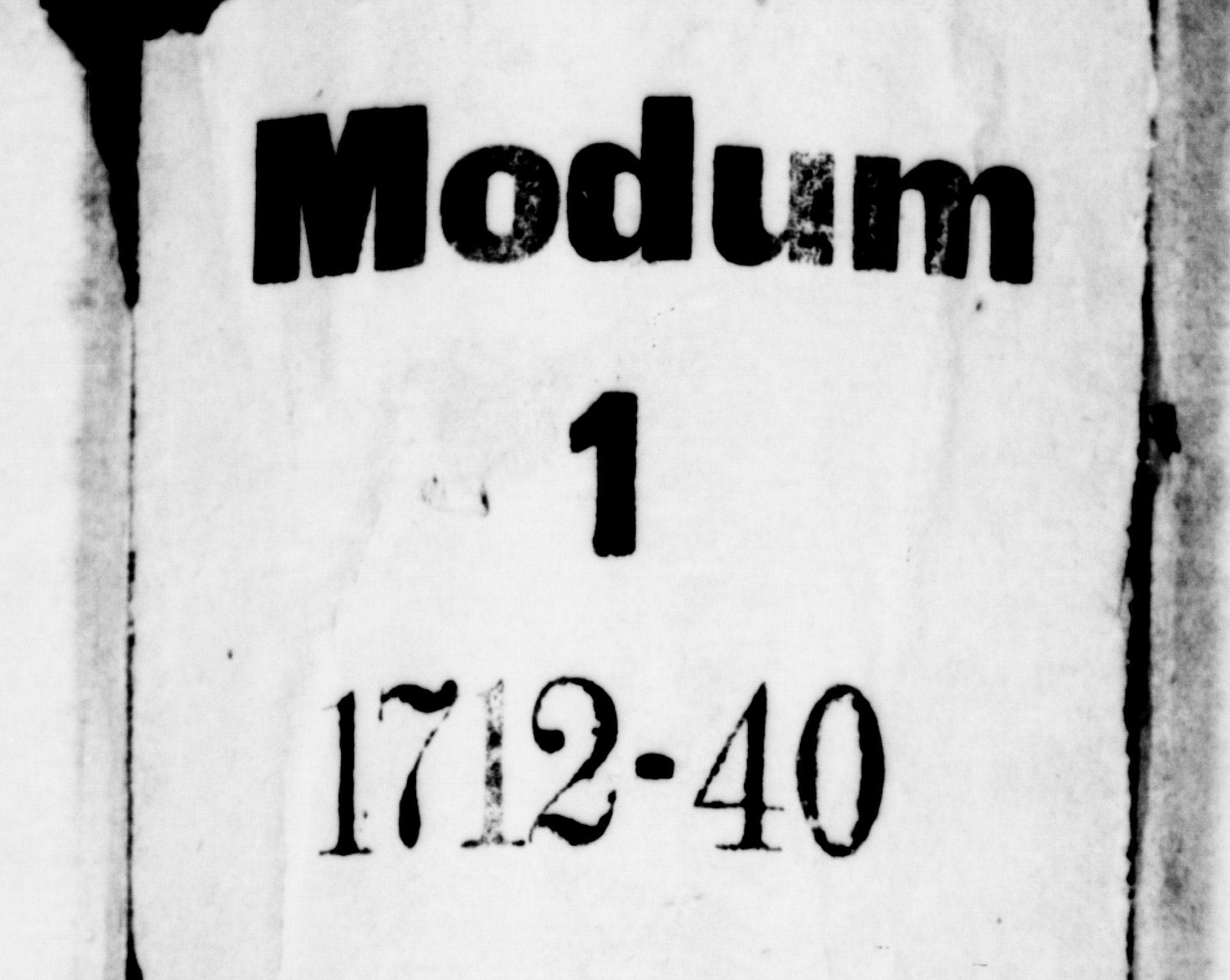 Modum kirkebøker, AV/SAKO-A-234/F/Fa/L0001: Ministerialbok nr. 1, 1712-1740