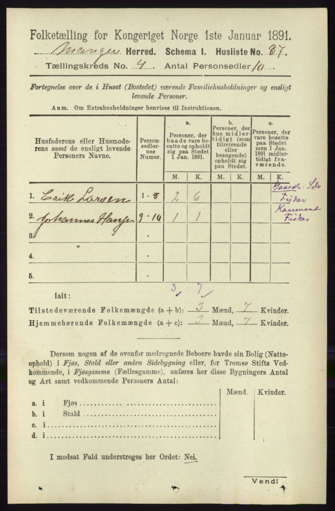 RA, Folketelling 1891 for 1261 Manger herred, 1891, s. 1944