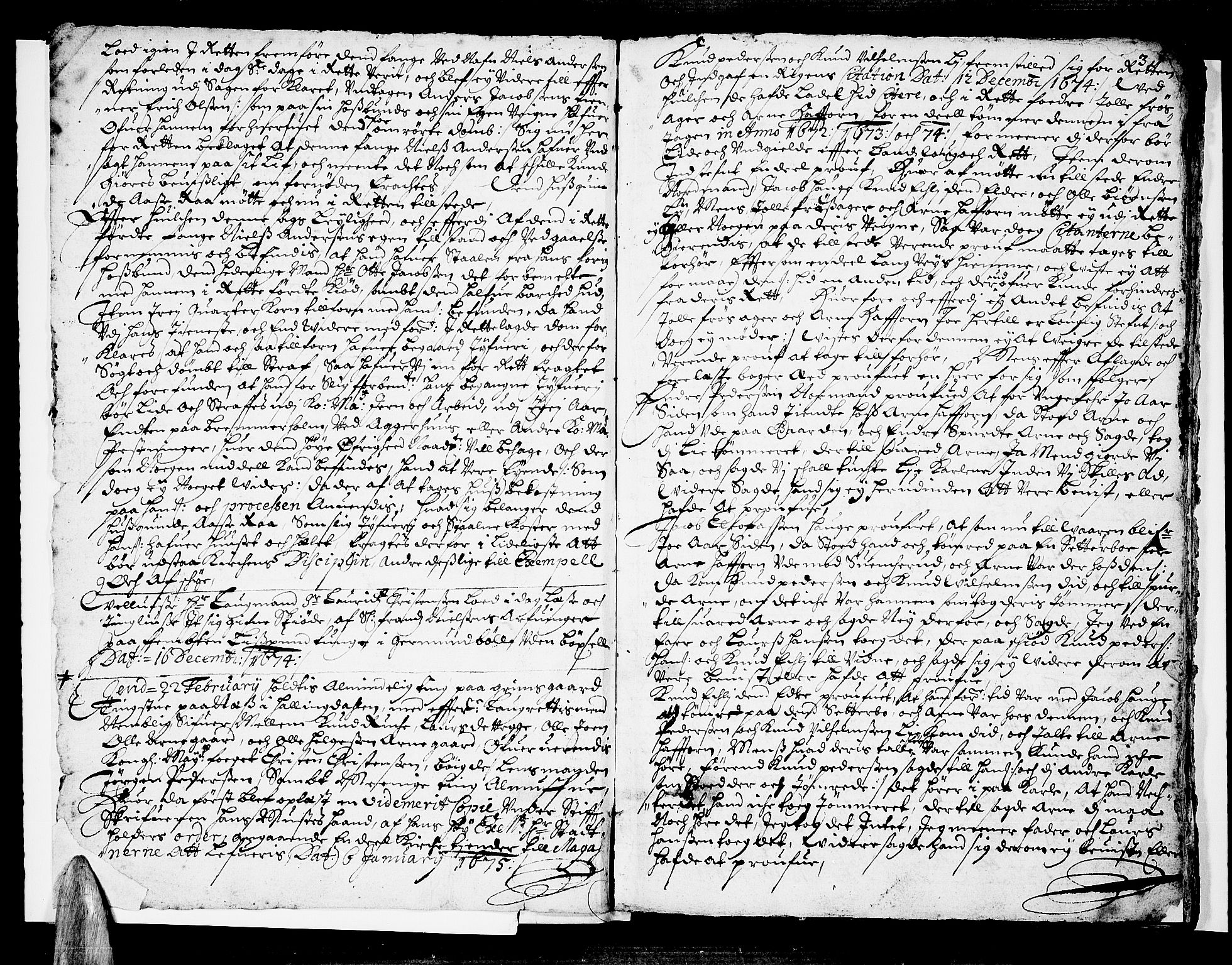Ringerike og Hallingdal sorenskriveri, SAKO/A-81/F/Fa/Fab/L0004: Tingbok - Sorenskriveriet, 1675-1676, s. 3