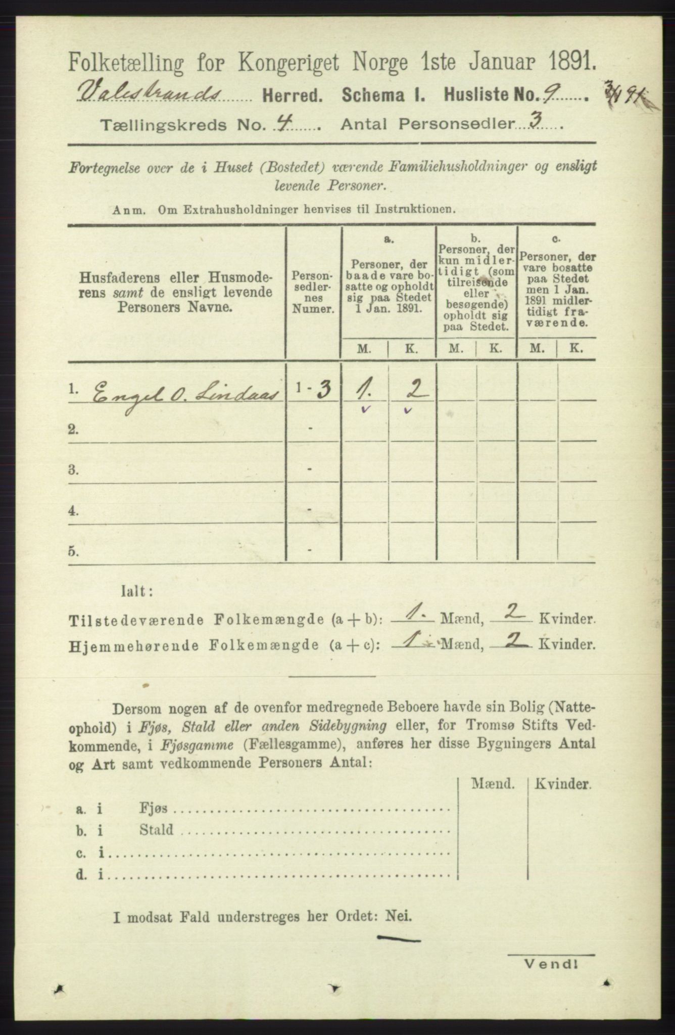 RA, Folketelling 1891 for 1217 Valestrand herred, 1891, s. 839