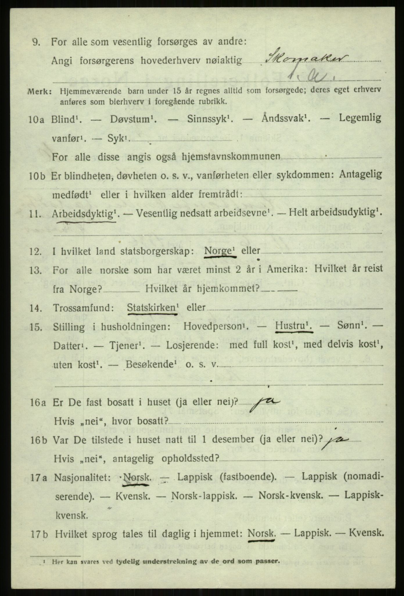 SATØ, Folketelling 1920 for 1934 Tromsøysund herred, 1920, s. 7227