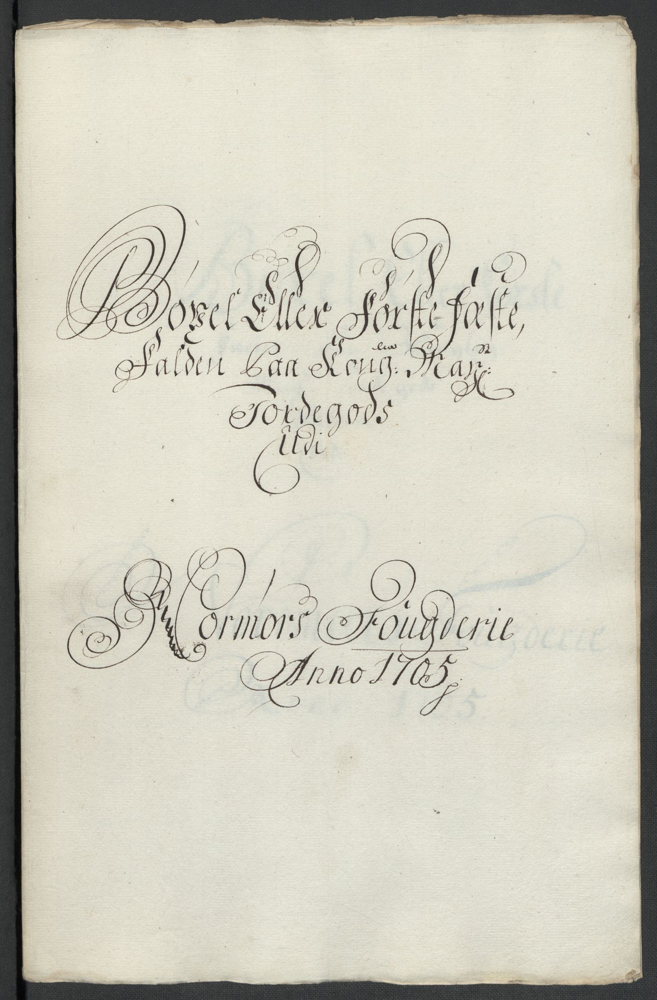Rentekammeret inntil 1814, Reviderte regnskaper, Fogderegnskap, AV/RA-EA-4092/R56/L3741: Fogderegnskap Nordmøre, 1705, s. 99