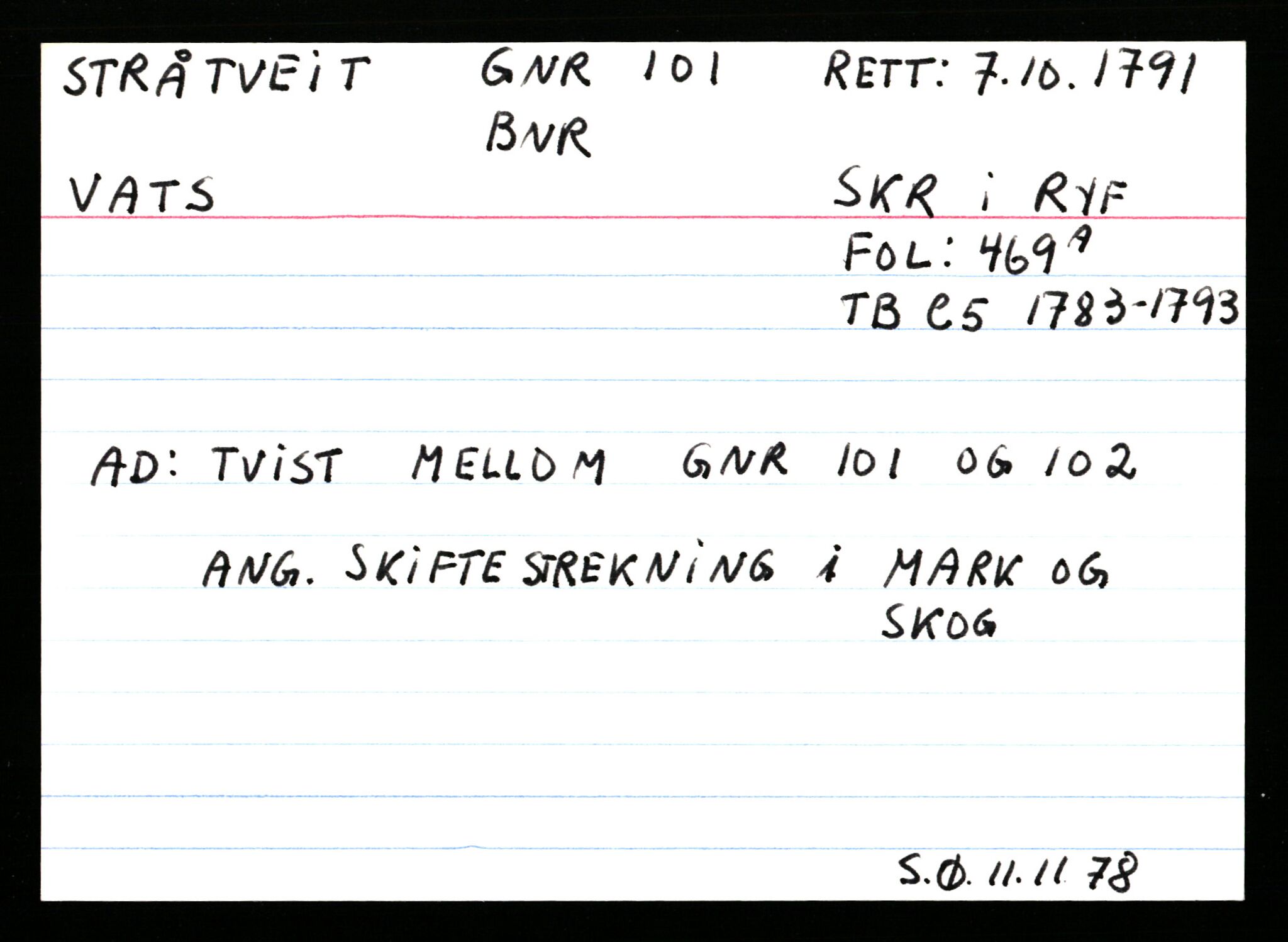 Statsarkivet i Stavanger, AV/SAST-A-101971/03/Y/Ym/L0056: Åstedskort sortert etter gårdsnavn: Stokkeland - Sund, 1600-1950, s. 479