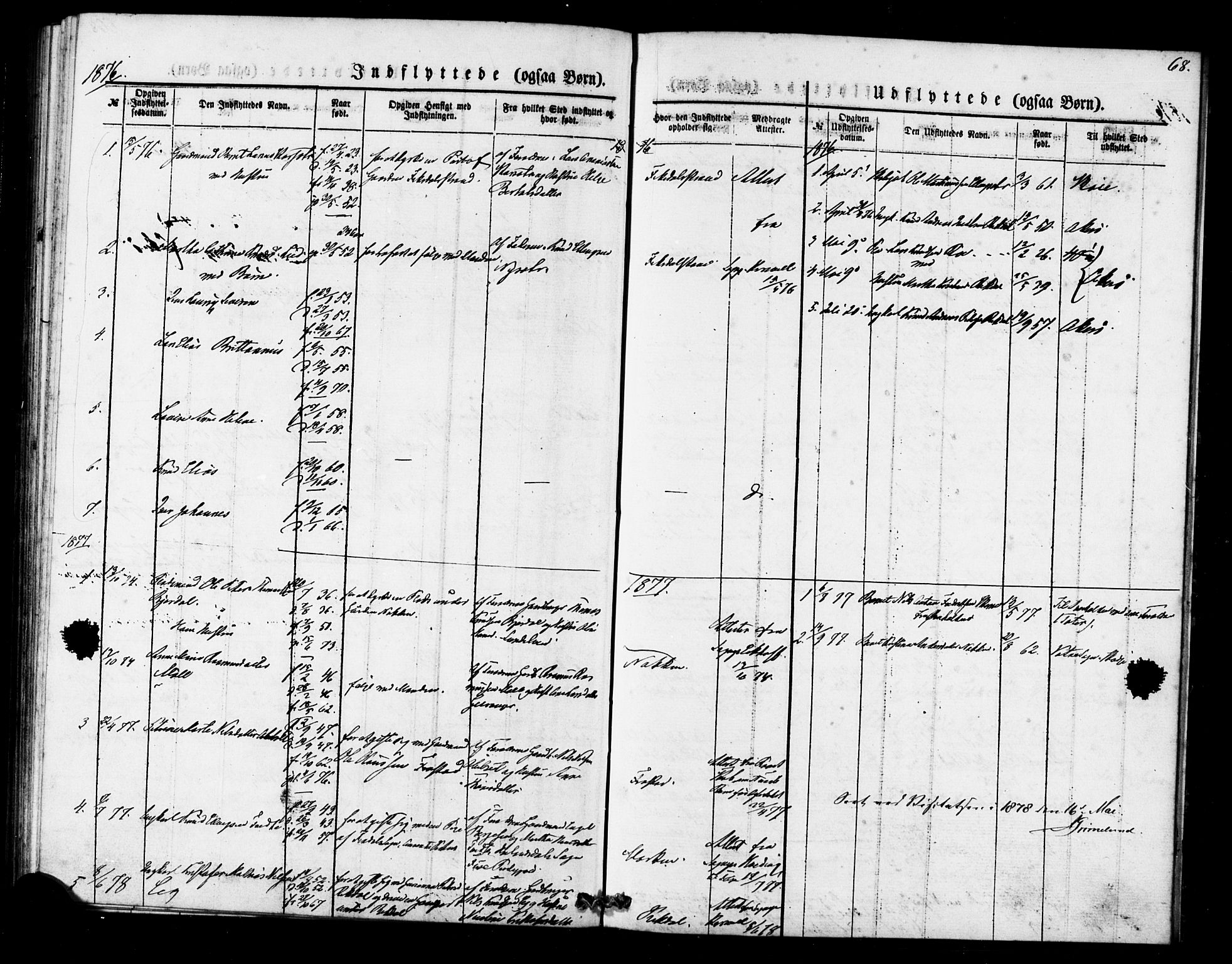 Ministerialprotokoller, klokkerbøker og fødselsregistre - Møre og Romsdal, AV/SAT-A-1454/540/L0540: Ministerialbok nr. 540A01, 1872-1883, s. 68