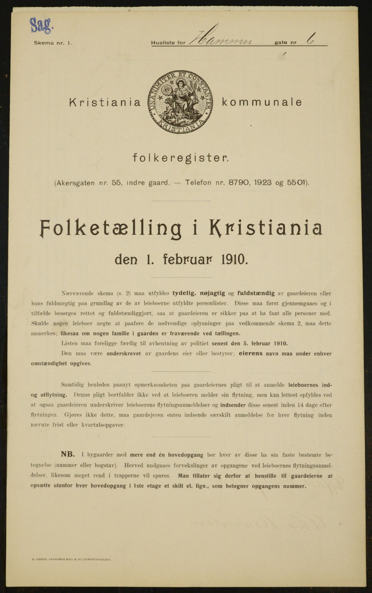 OBA, Kommunal folketelling 1.2.1910 for Kristiania, 1910, s. 32208