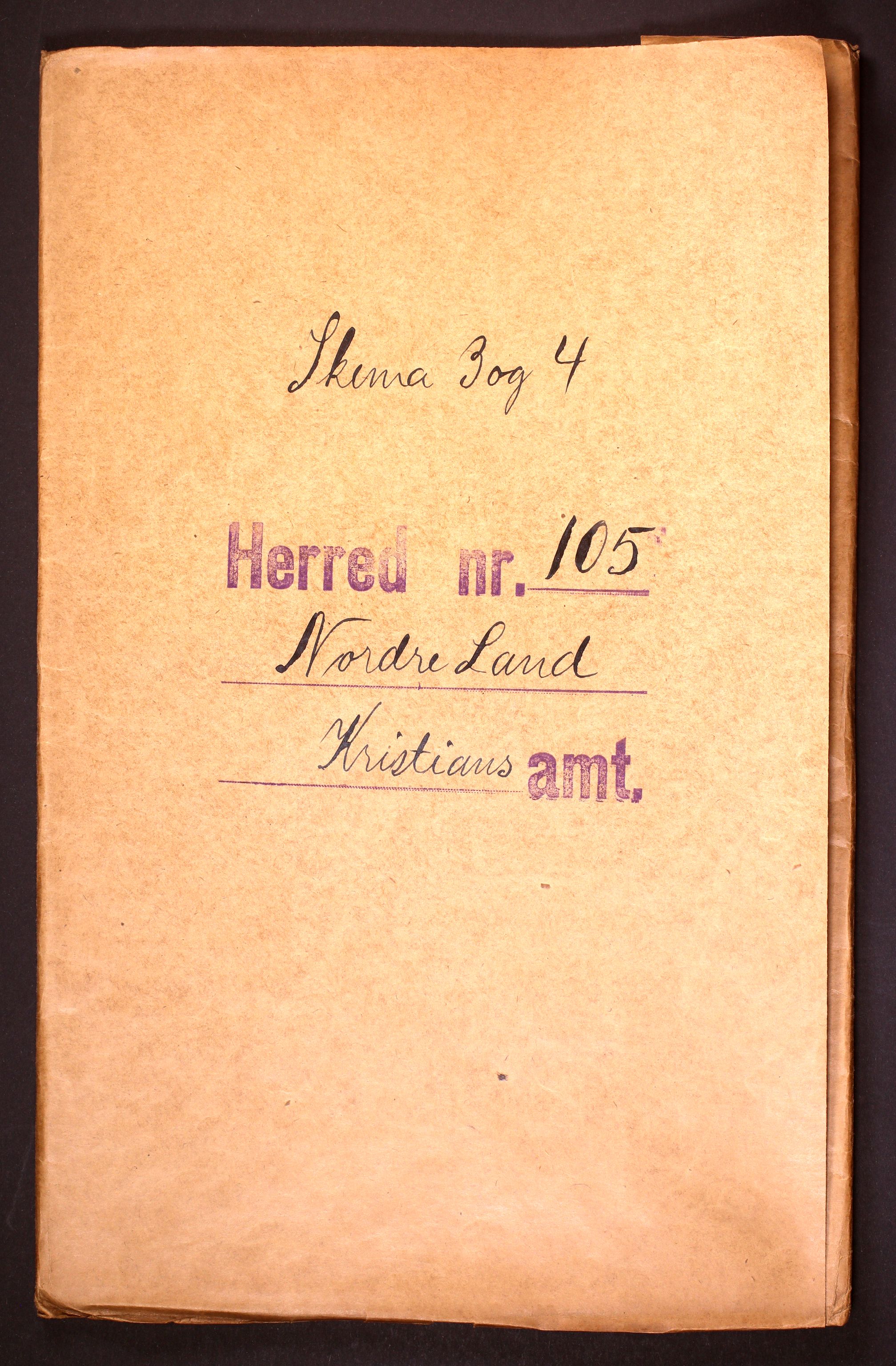 RA, Folketelling 1910 for 0538 Nordre Land herred, 1910, s. 1