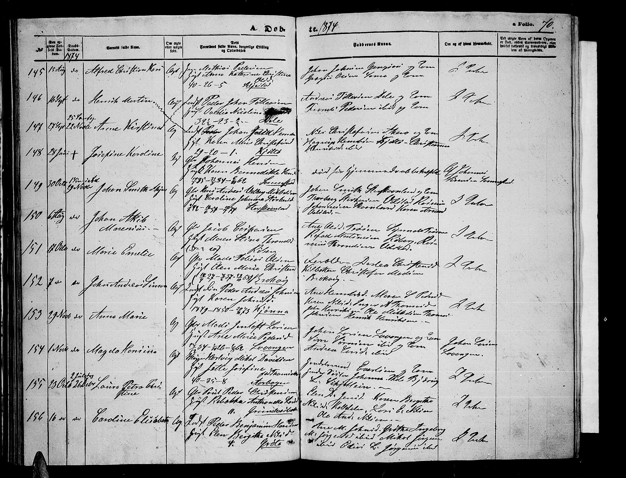 Trondenes sokneprestkontor, AV/SATØ-S-1319/H/Hb/L0009klokker: Klokkerbok nr. 9, 1870-1876, s. 70