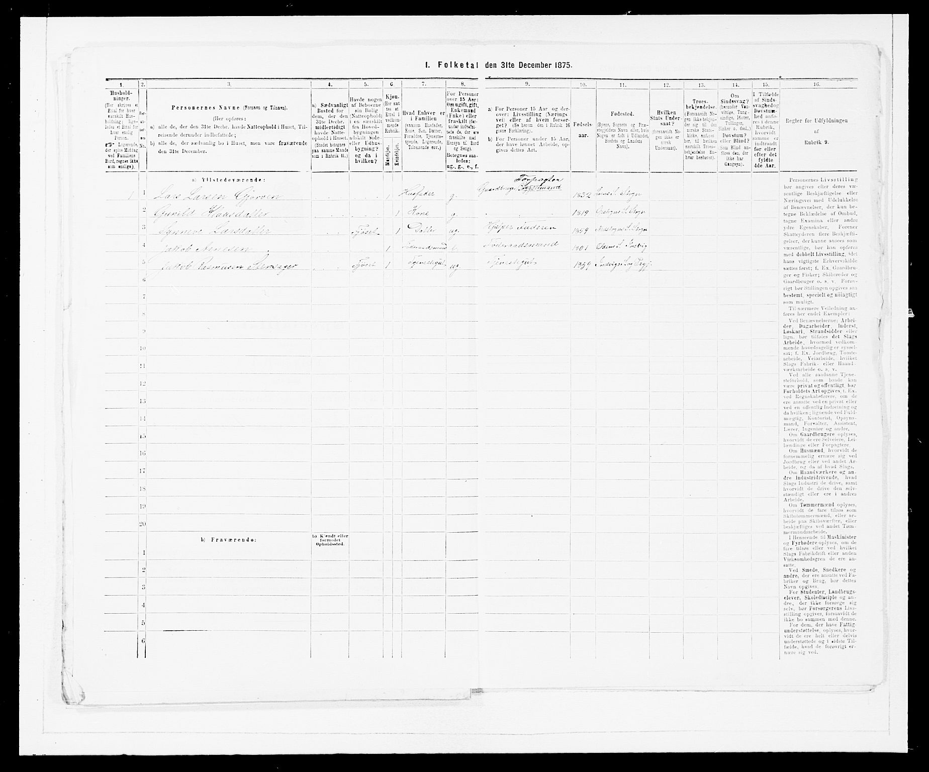 SAB, Folketelling 1875 for 1448P Stryn prestegjeld, 1875, s. 69