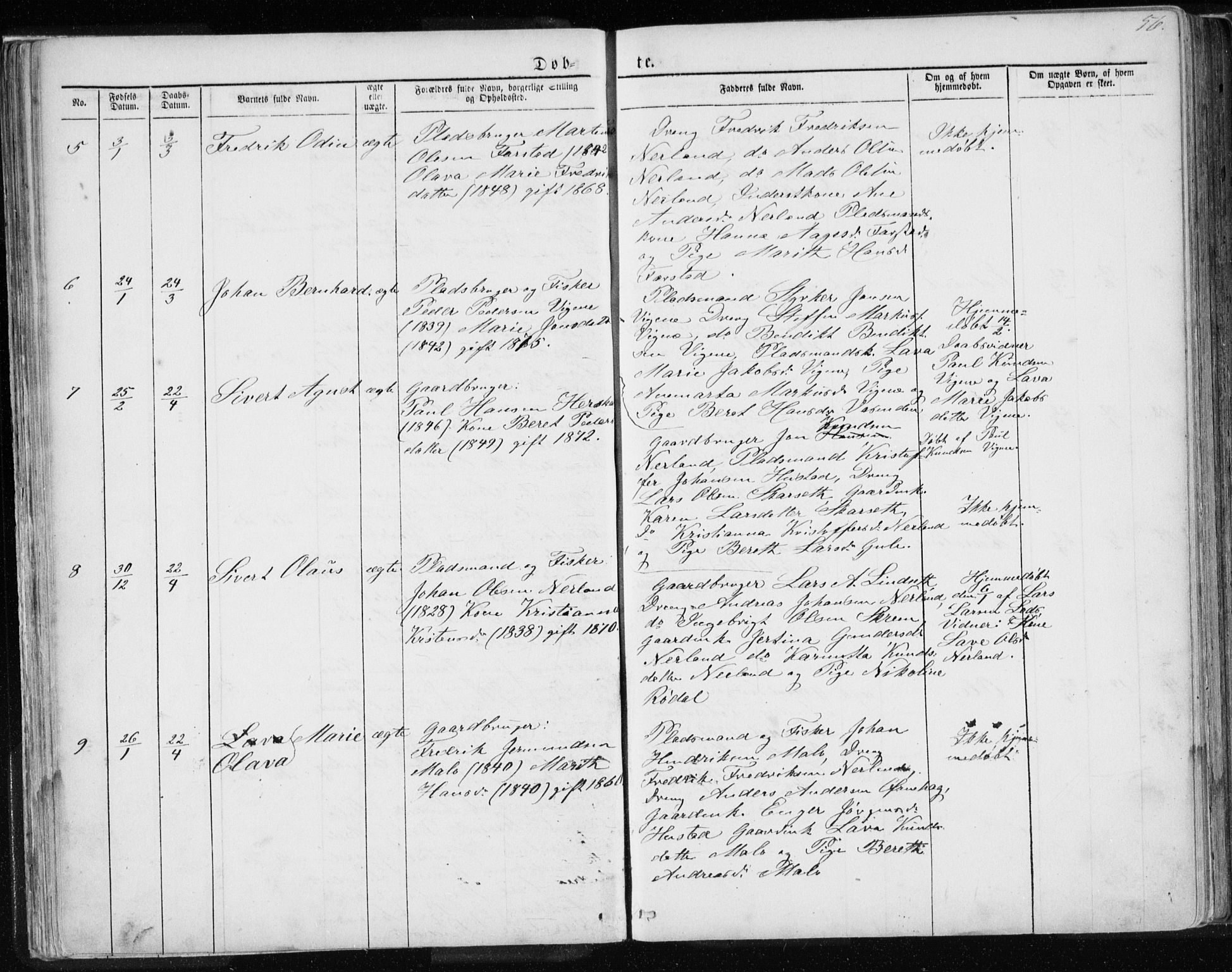 Ministerialprotokoller, klokkerbøker og fødselsregistre - Møre og Romsdal, SAT/A-1454/567/L0782: Klokkerbok nr. 567C02, 1867-1886, s. 56