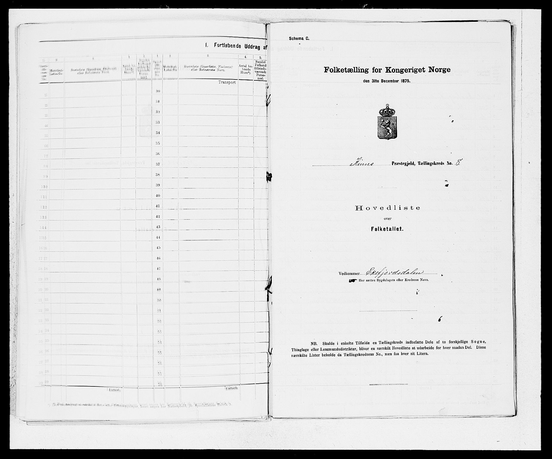 SAB, Folketelling 1875 for 1437L Kinn prestegjeld, Kinn sokn og Svanøy sokn, 1875, s. 17