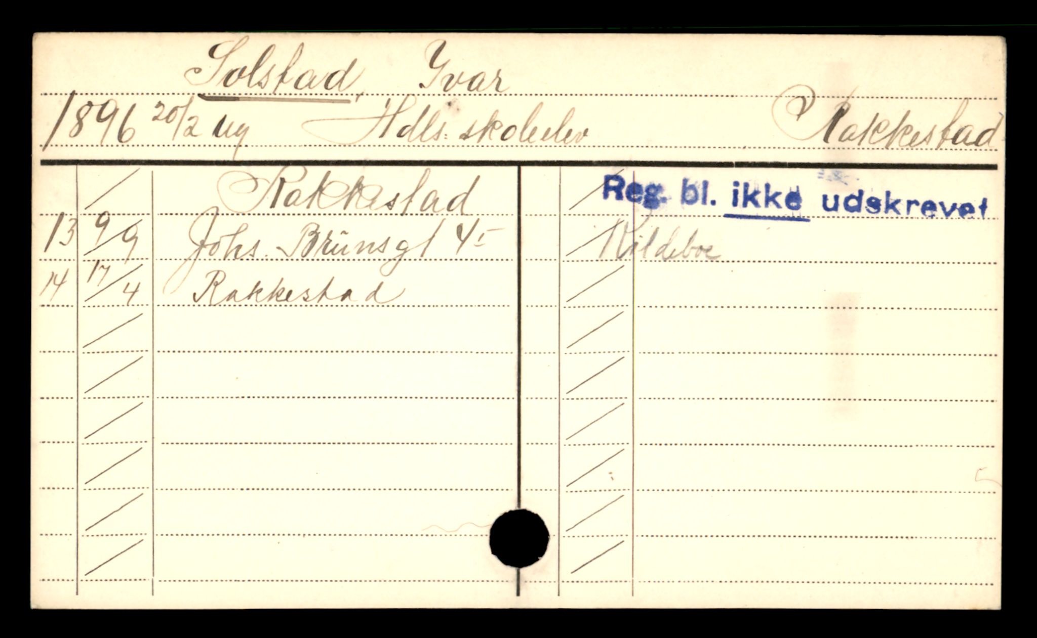 Oslo folkeregister, Registerkort, AV/SAO-A-11715/D/De/L0007: Menn: Solstad Ivar - Yttervik Peder, 1906-1918