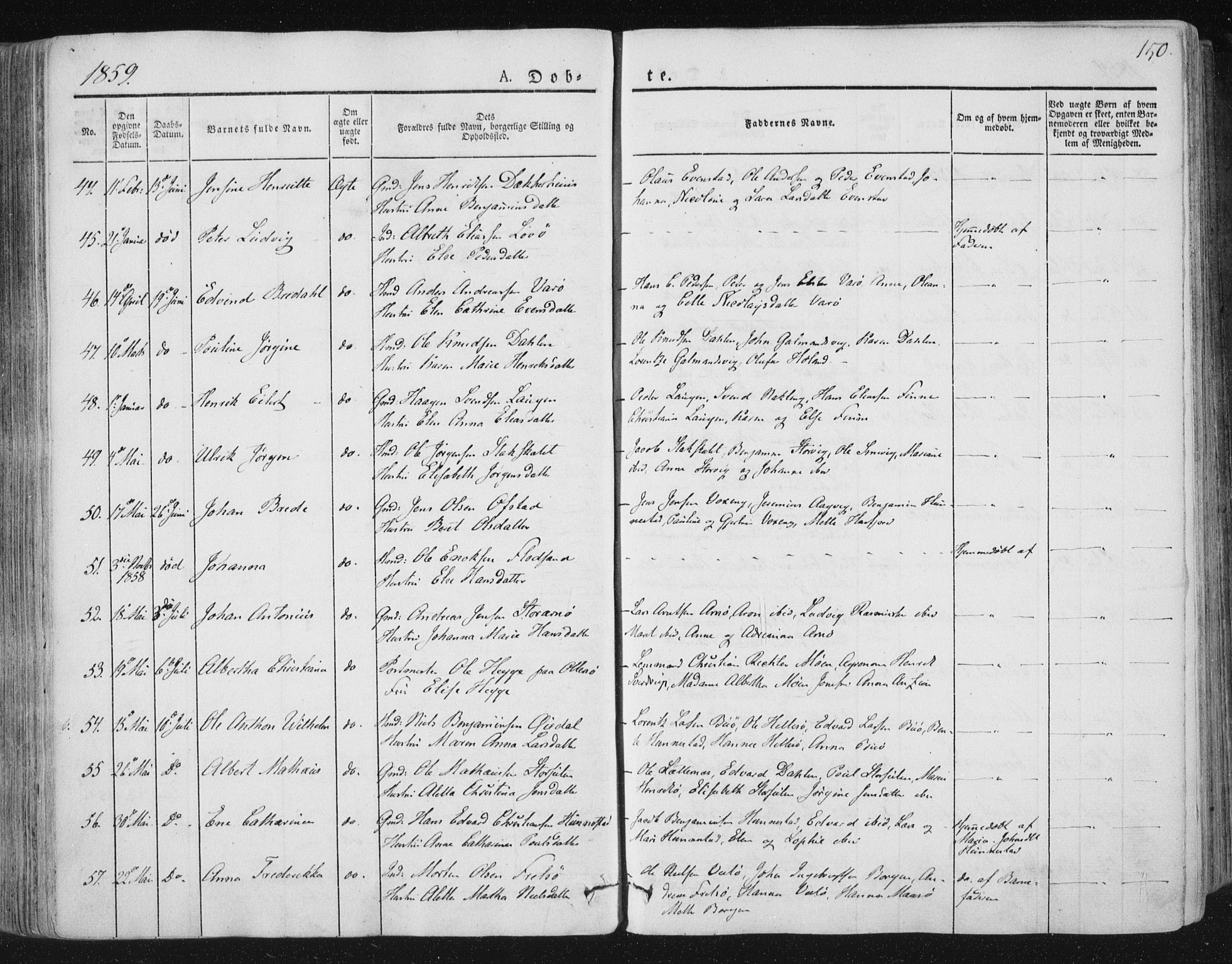 Ministerialprotokoller, klokkerbøker og fødselsregistre - Nord-Trøndelag, SAT/A-1458/784/L0669: Ministerialbok nr. 784A04, 1829-1859, s. 150