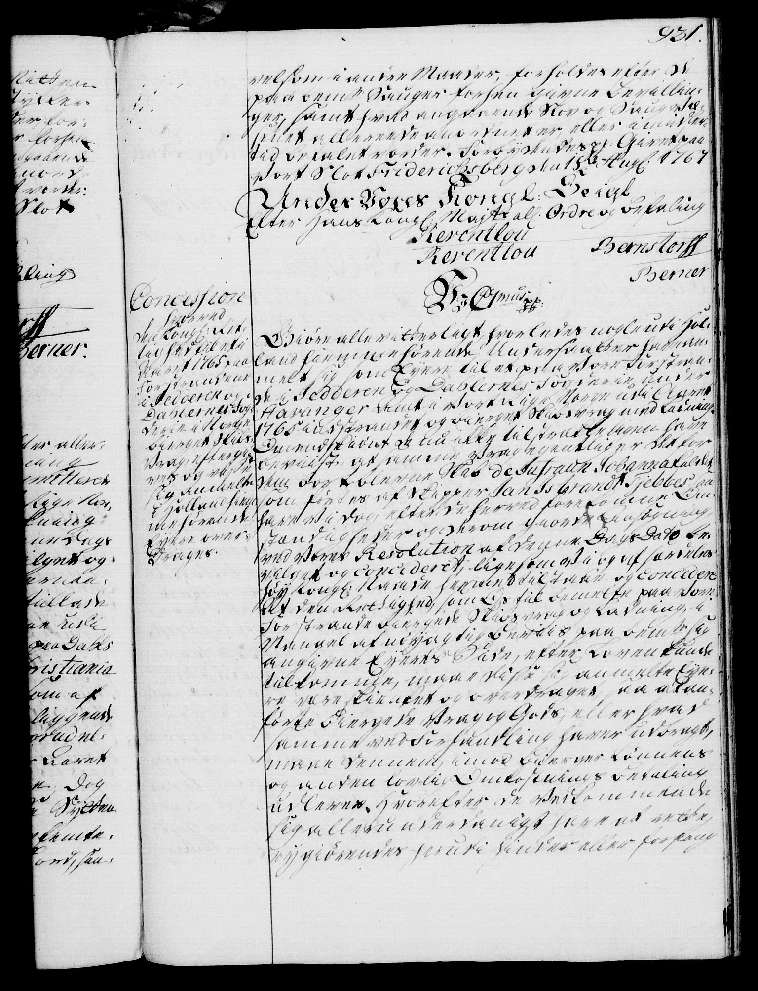 Rentekammeret, Kammerkanselliet, AV/RA-EA-3111/G/Gg/Gga/L0007: Norsk ekspedisjonsprotokoll med register (merket RK 53.7), 1759-1768, s. 931