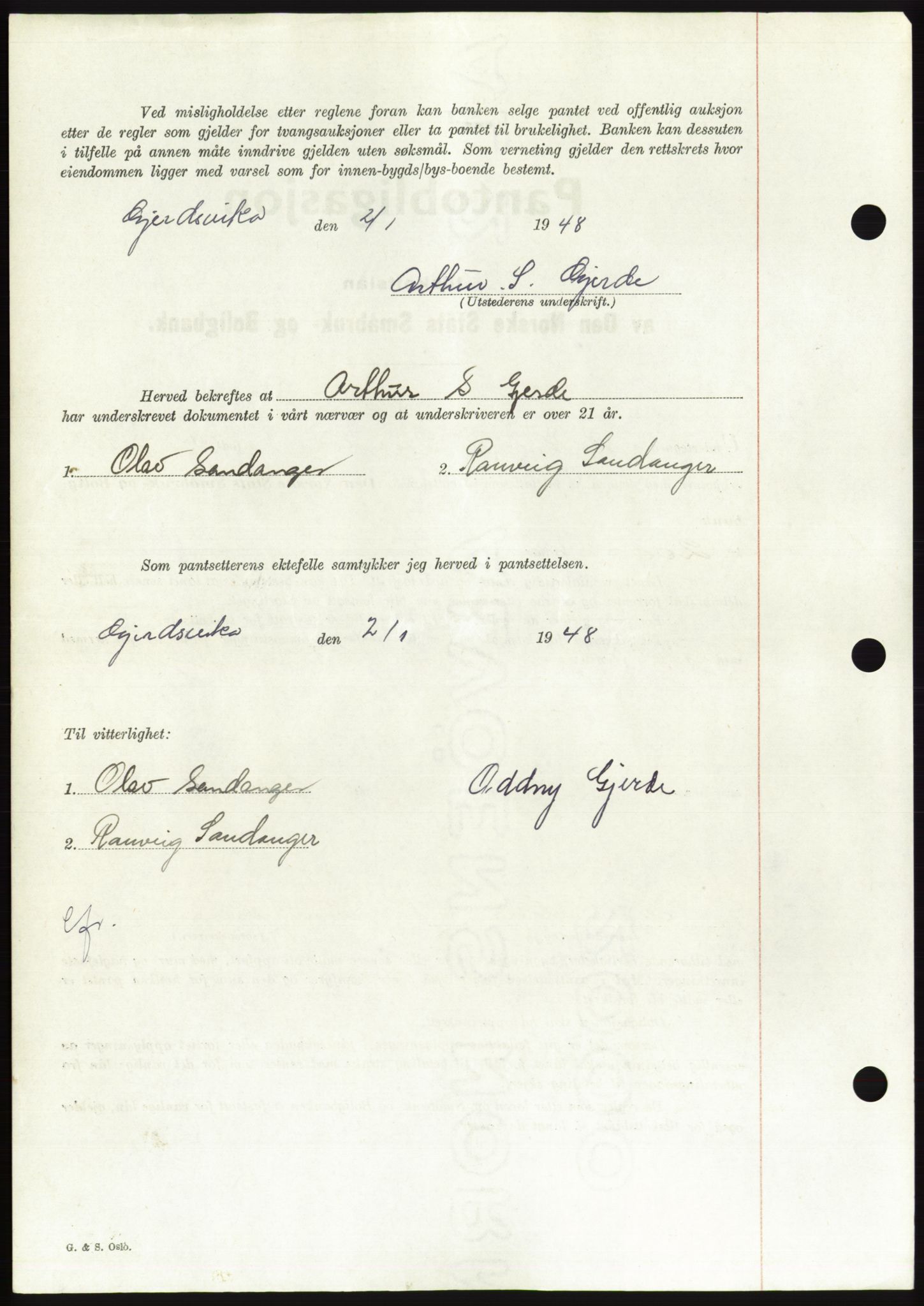 Søre Sunnmøre sorenskriveri, AV/SAT-A-4122/1/2/2C/L0115: Pantebok nr. 3B, 1947-1948, Dagboknr: 147/1948