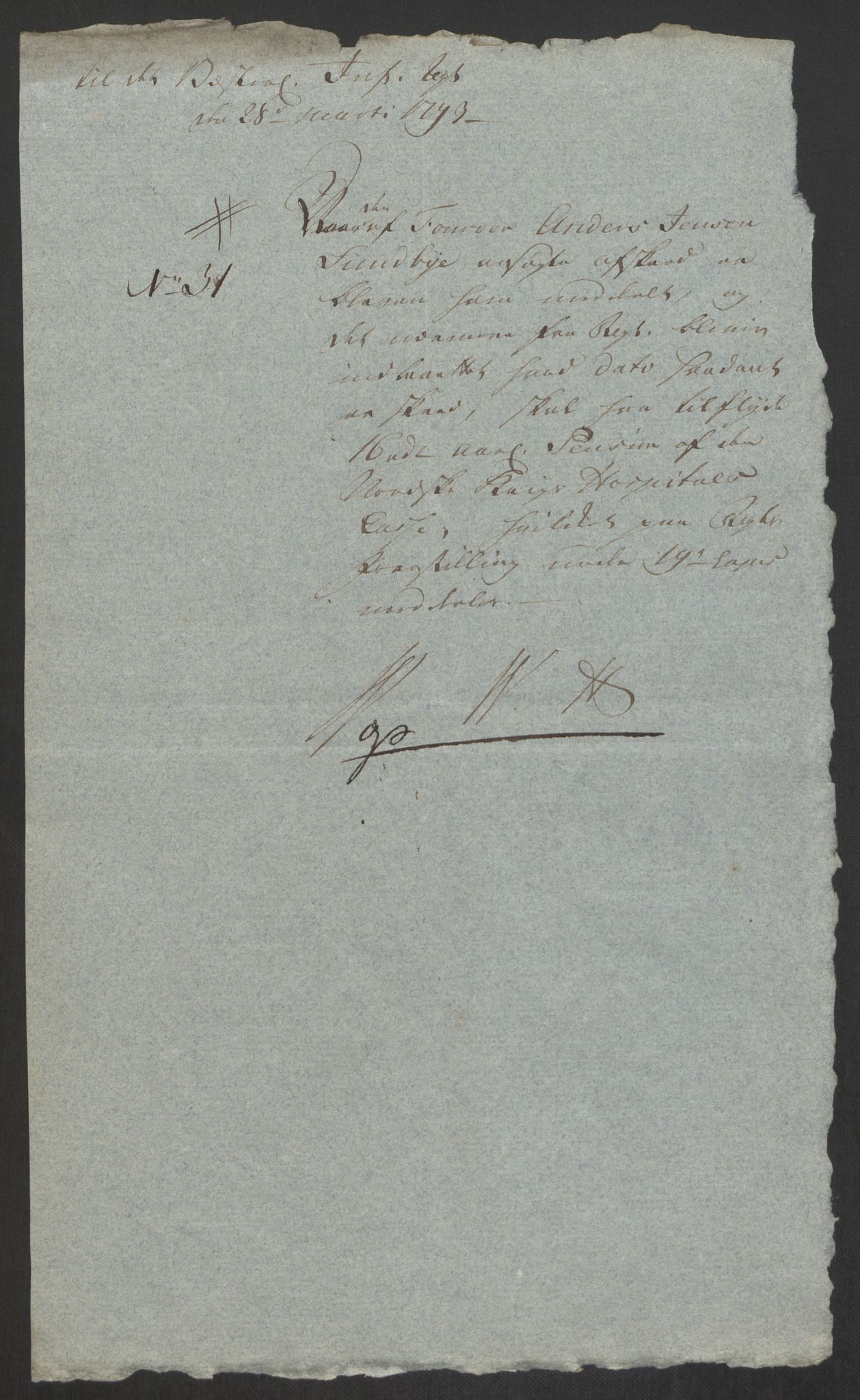 Forsvaret, Den norske kvesthuskasse/krigshospitalkasse, AV/RA-RAFA-1887/F/Fa/L0008: Konsepter, 1790-1793, s. 1059