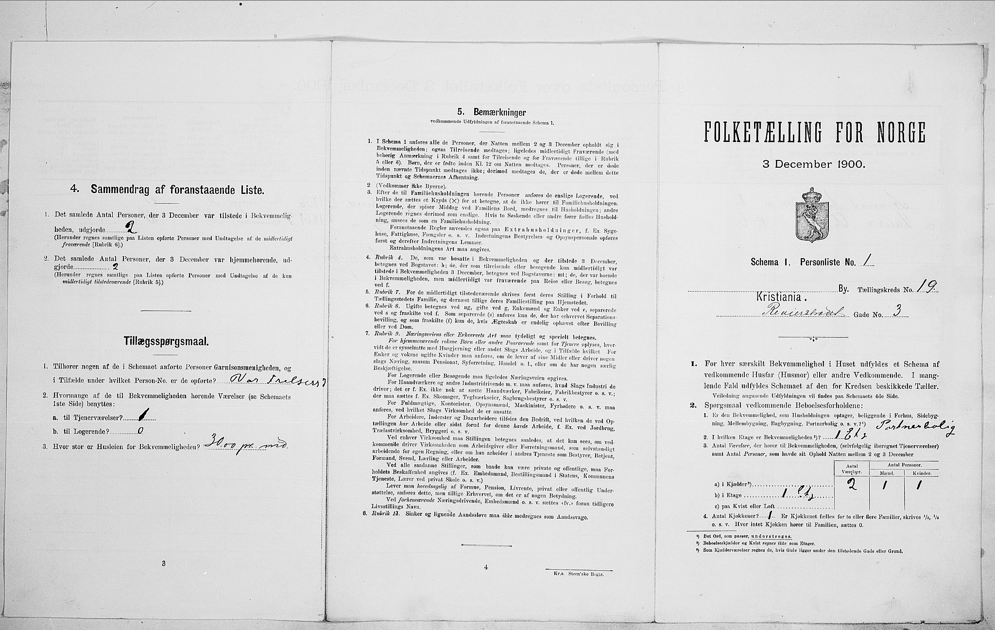 SAO, Folketelling 1900 for 0301 Kristiania kjøpstad, 1900, s. 74681