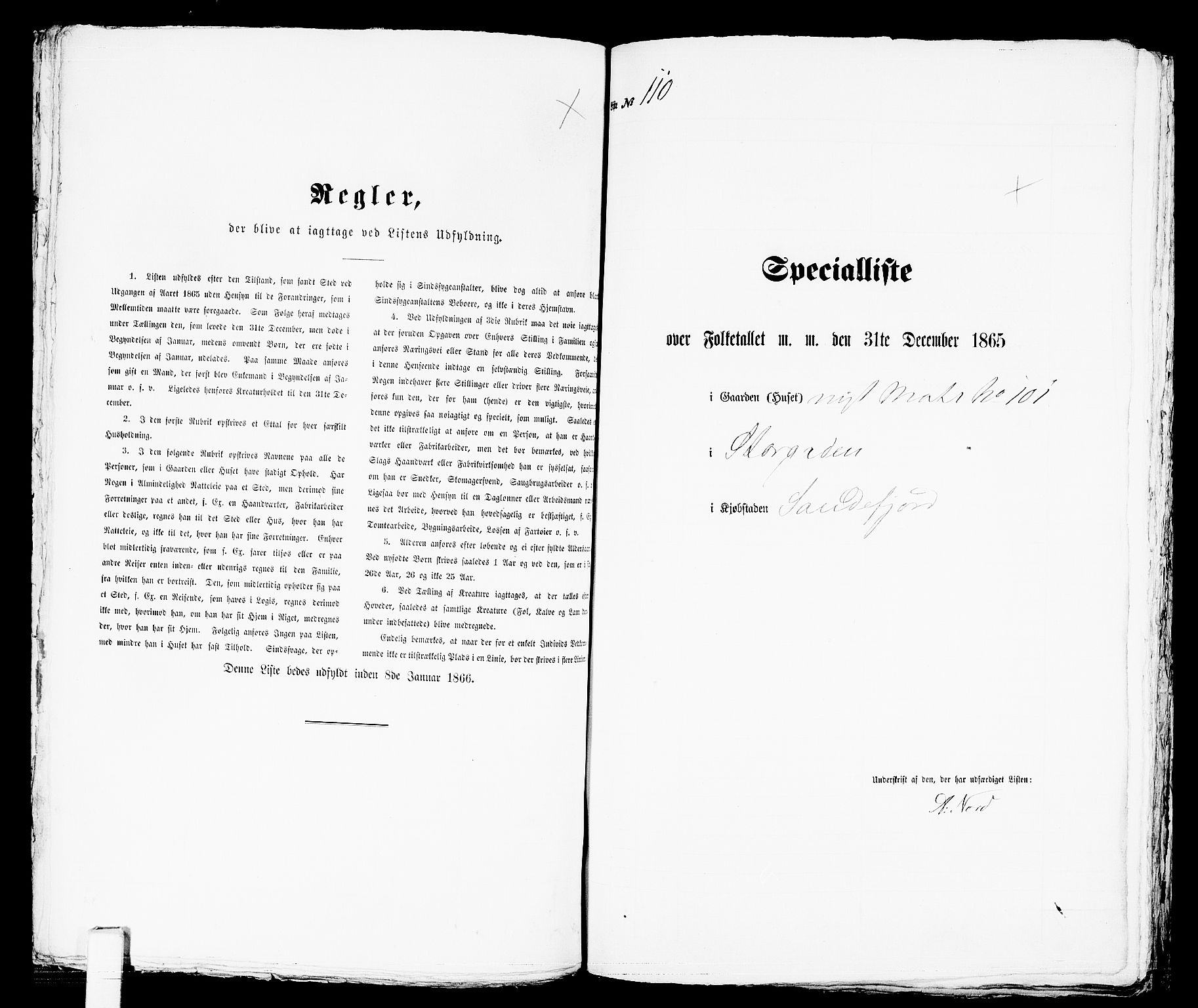 RA, Folketelling 1865 for 0706B Sandeherred prestegjeld, Sandefjord kjøpstad, 1865, s. 227