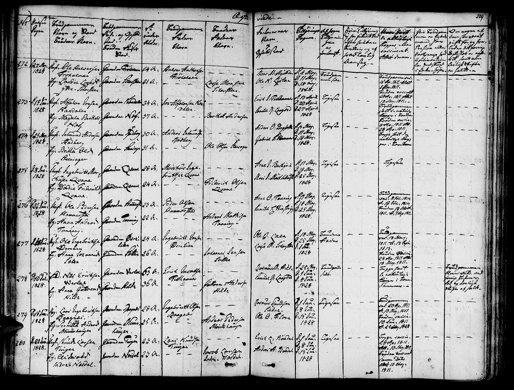 Innvik sokneprestembete, AV/SAB-A-80501: Ministerialbok nr. A 3, 1820-1832, s. 209