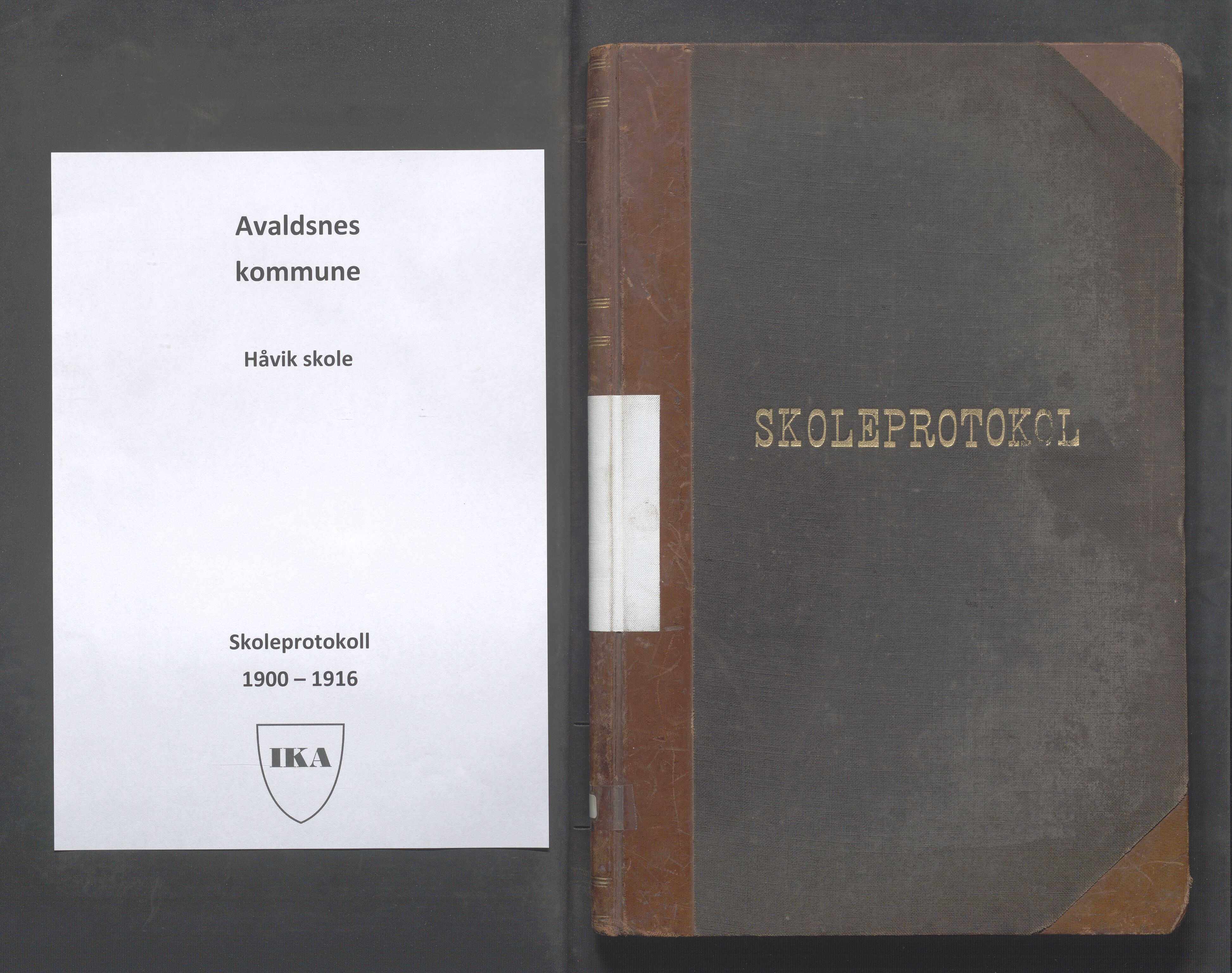 Avaldsnes kommune - Haavik skole, IKAR/K-101689/H/L0001: Skoleprotokoll, 1900-1916, s. 1