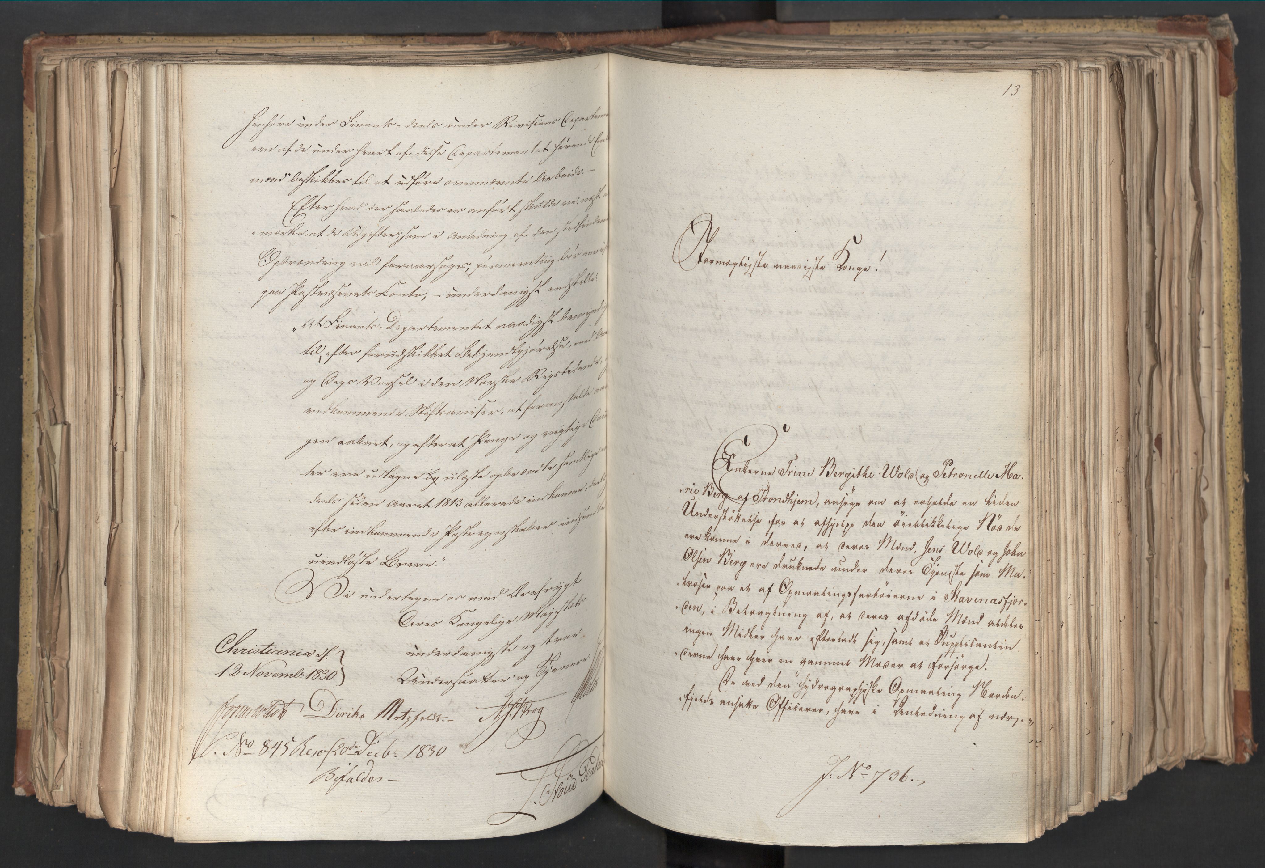 Statsrådsavdelingen i Stockholm, AV/RA-S-1003/D/Da/L0068: Regjeringsinnstillinger nr. 660-876, 1830, s. 275