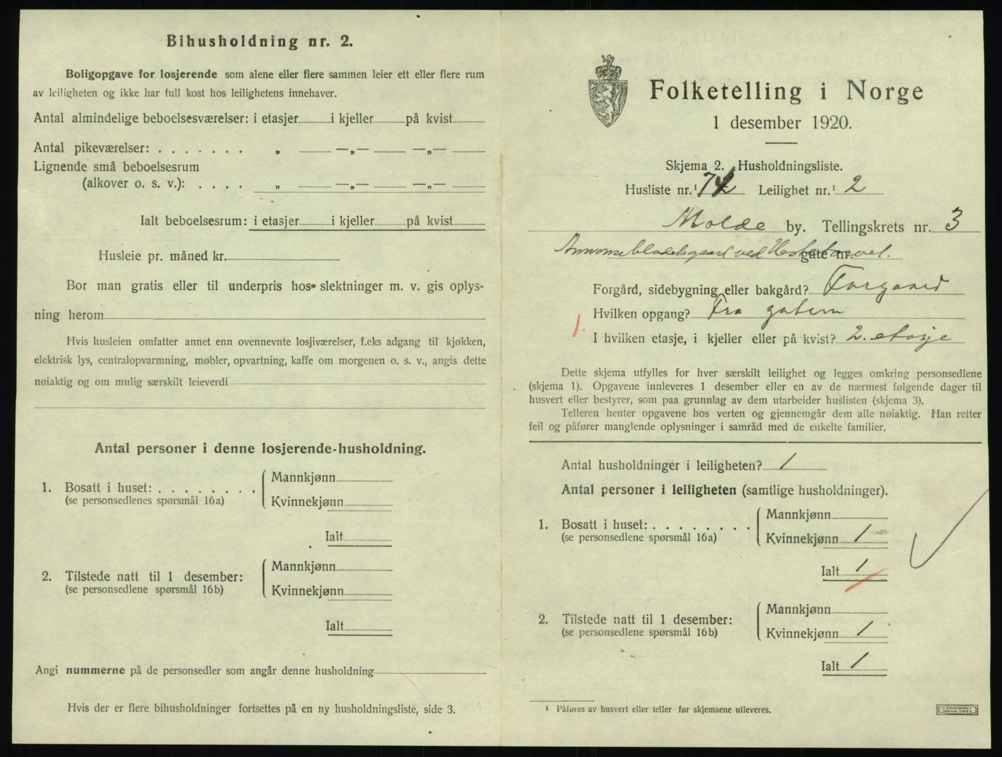 SAT, Folketelling 1920 for 1502 Molde kjøpstad, 1920, s. 1303