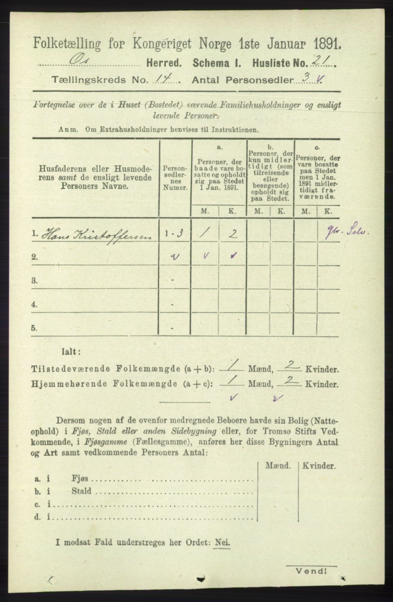 RA, Folketelling 1891 for 1243 Os herred, 1891, s. 3078