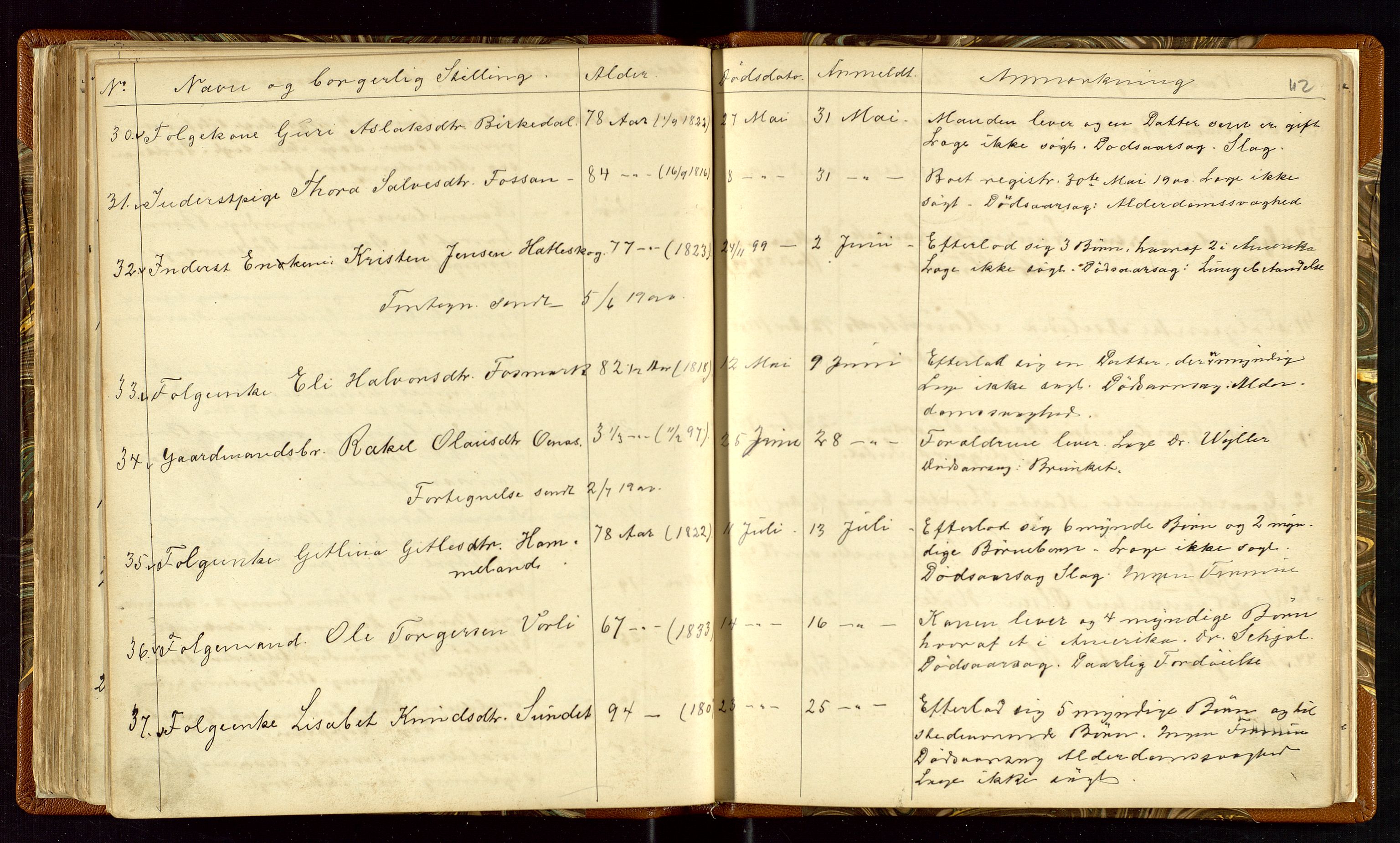 Høle og Forsand lensmannskontor, AV/SAST-A-100127/Gga/L0001: "Fortegnelse over Afdøde i Høle Thinglag fra 1ste Juli 1875 til ", 1875-1902, s. 112